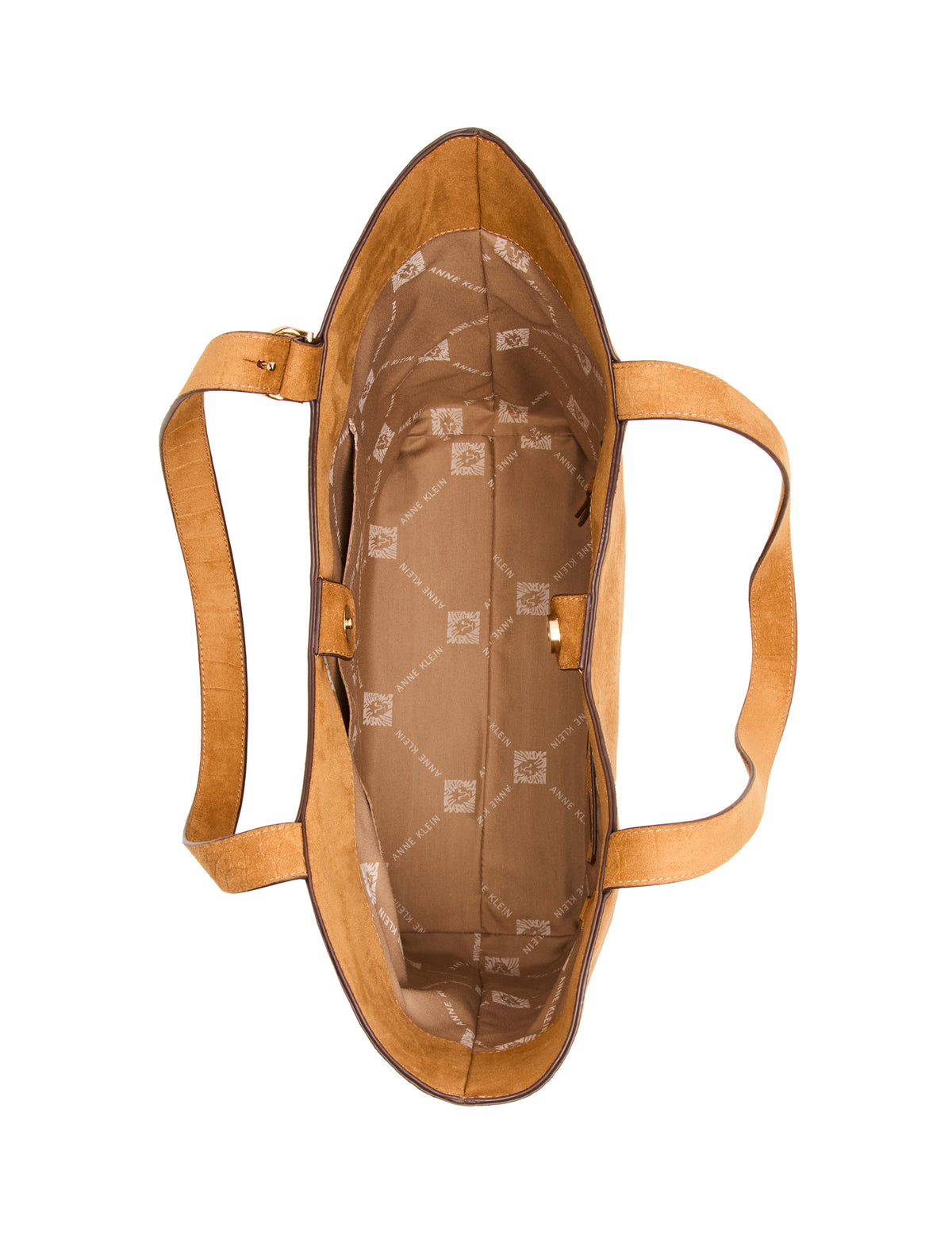 Faux Suede Smooth Structured Tote Bag