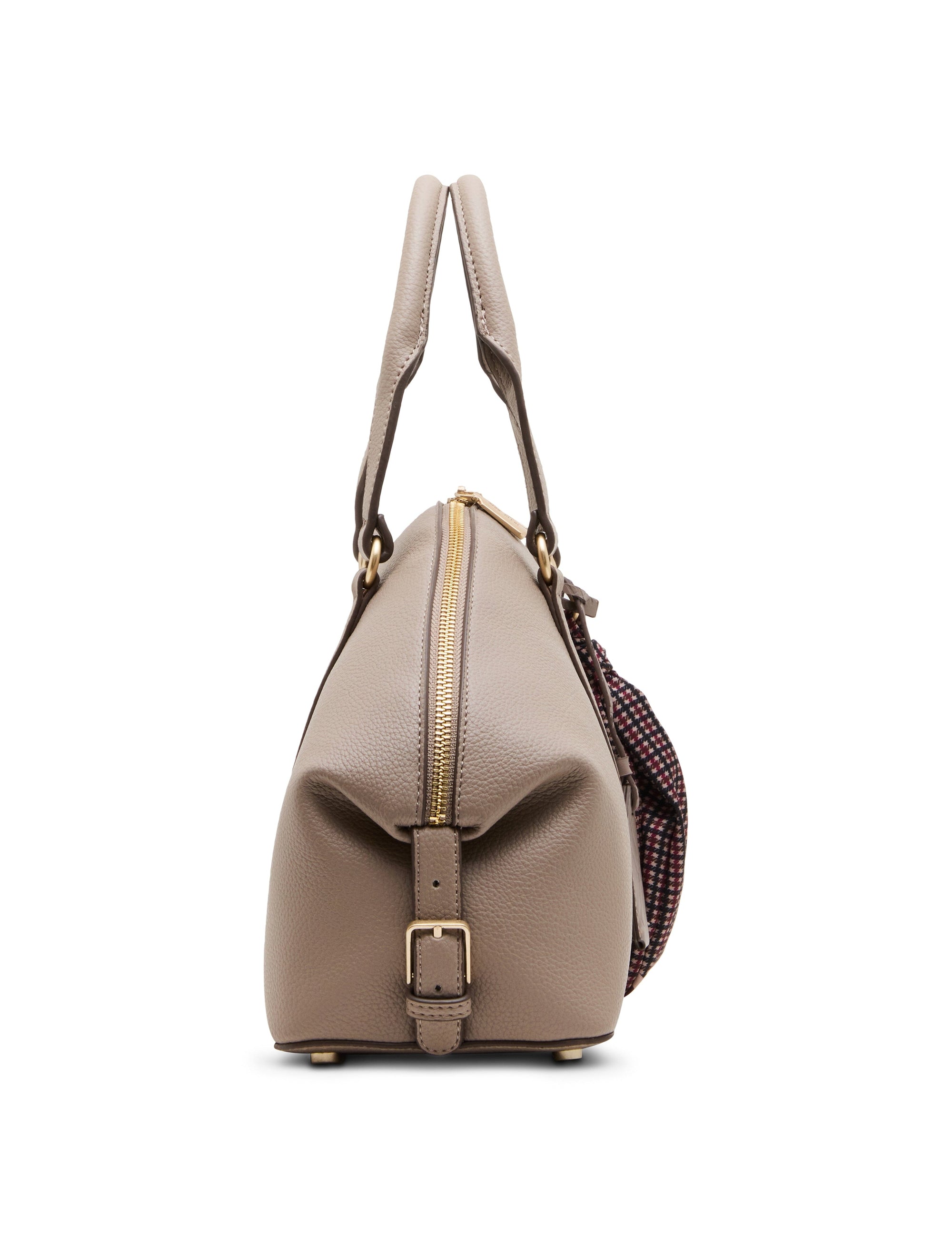 Convertible Bowler Bag with Scarf Accent