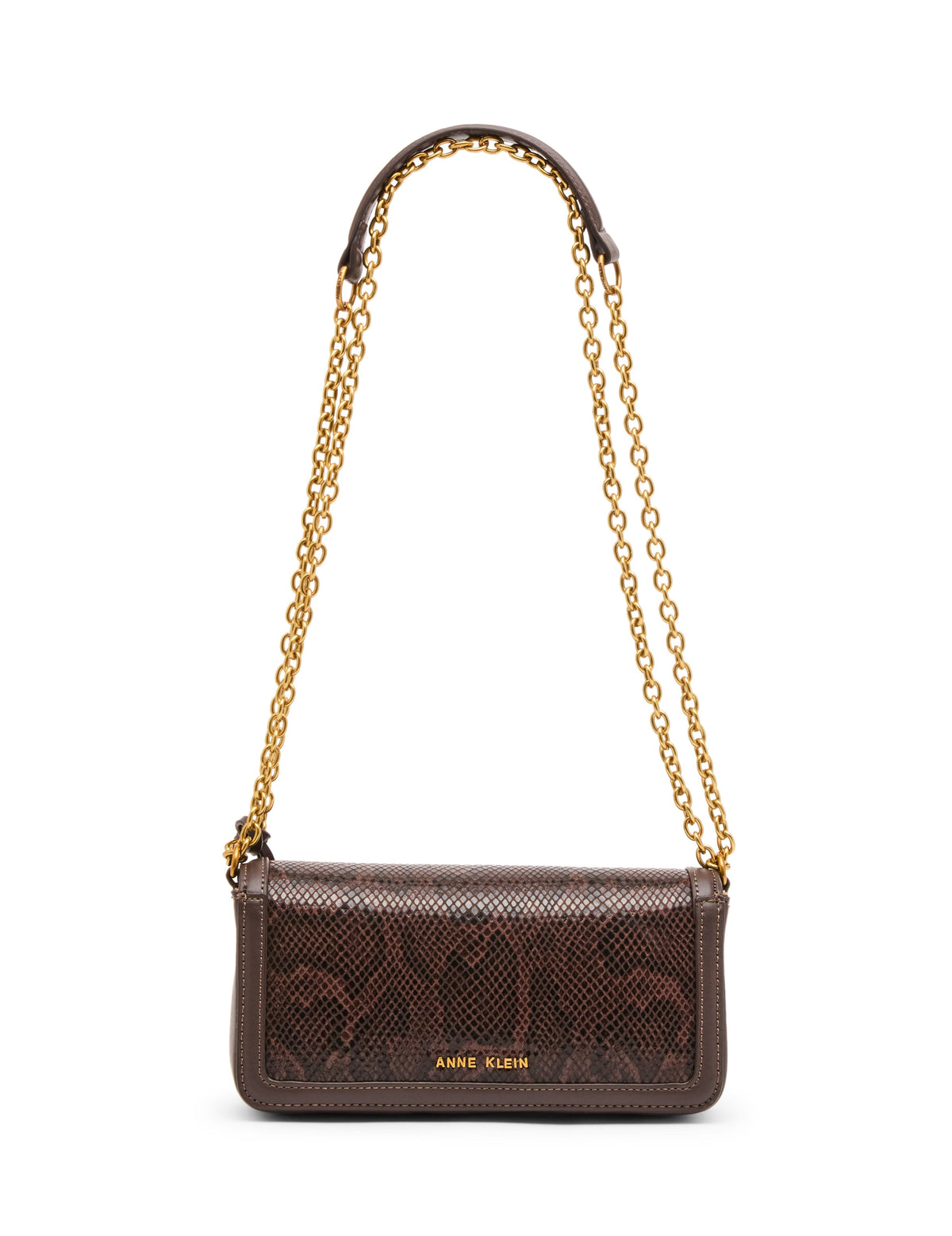 Anne Klein Faux Snake Flap Shoulder Bag