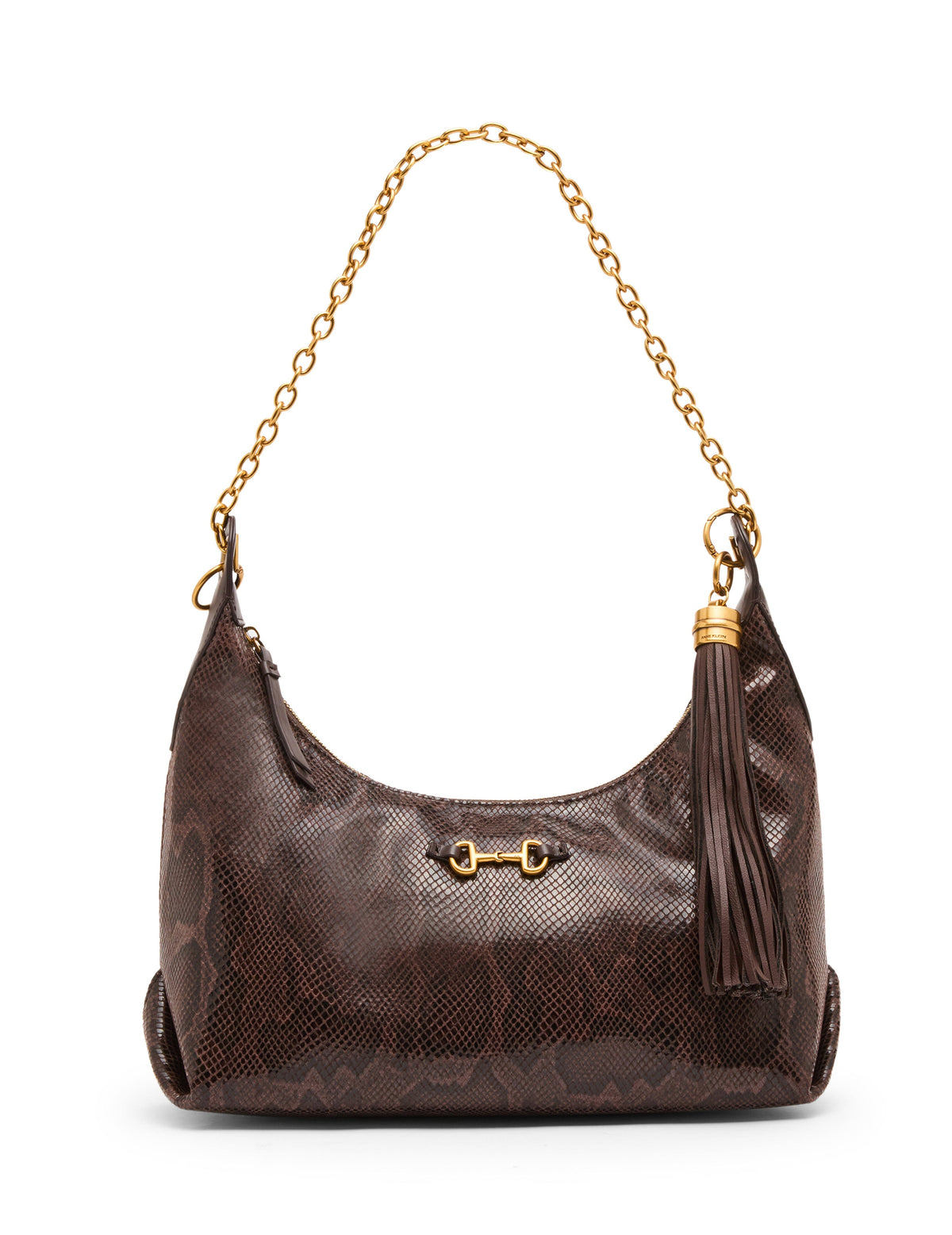 Anne Klein Espresso Multi/Espresso Faux Snake Curved Shoulder Bag