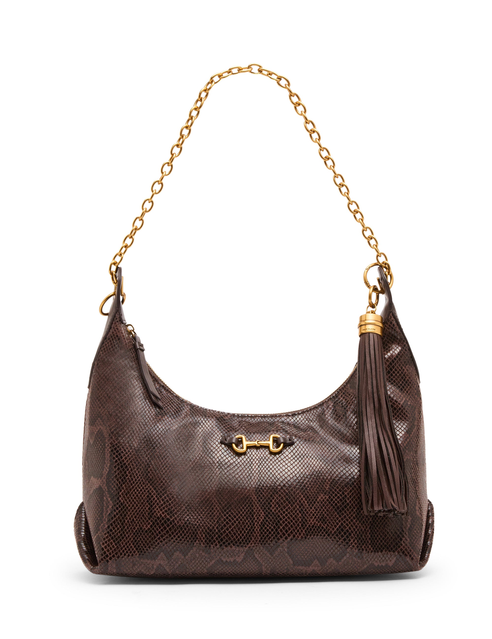 Faux Snake Curved Shoulder Bag SHOULDER Madden - Handbags