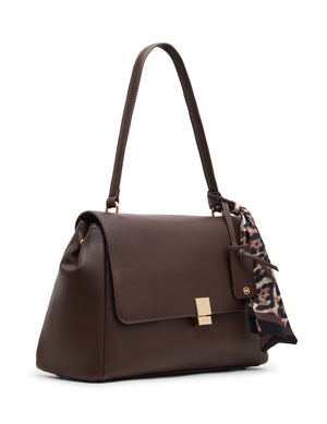 Flap Shoulder Bag with Scarf
