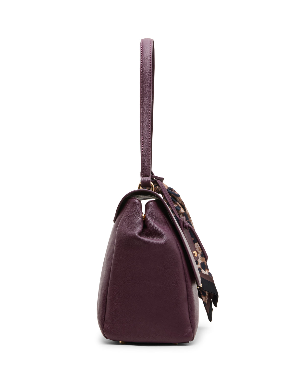 Flap Shoulder Bag with Scarf