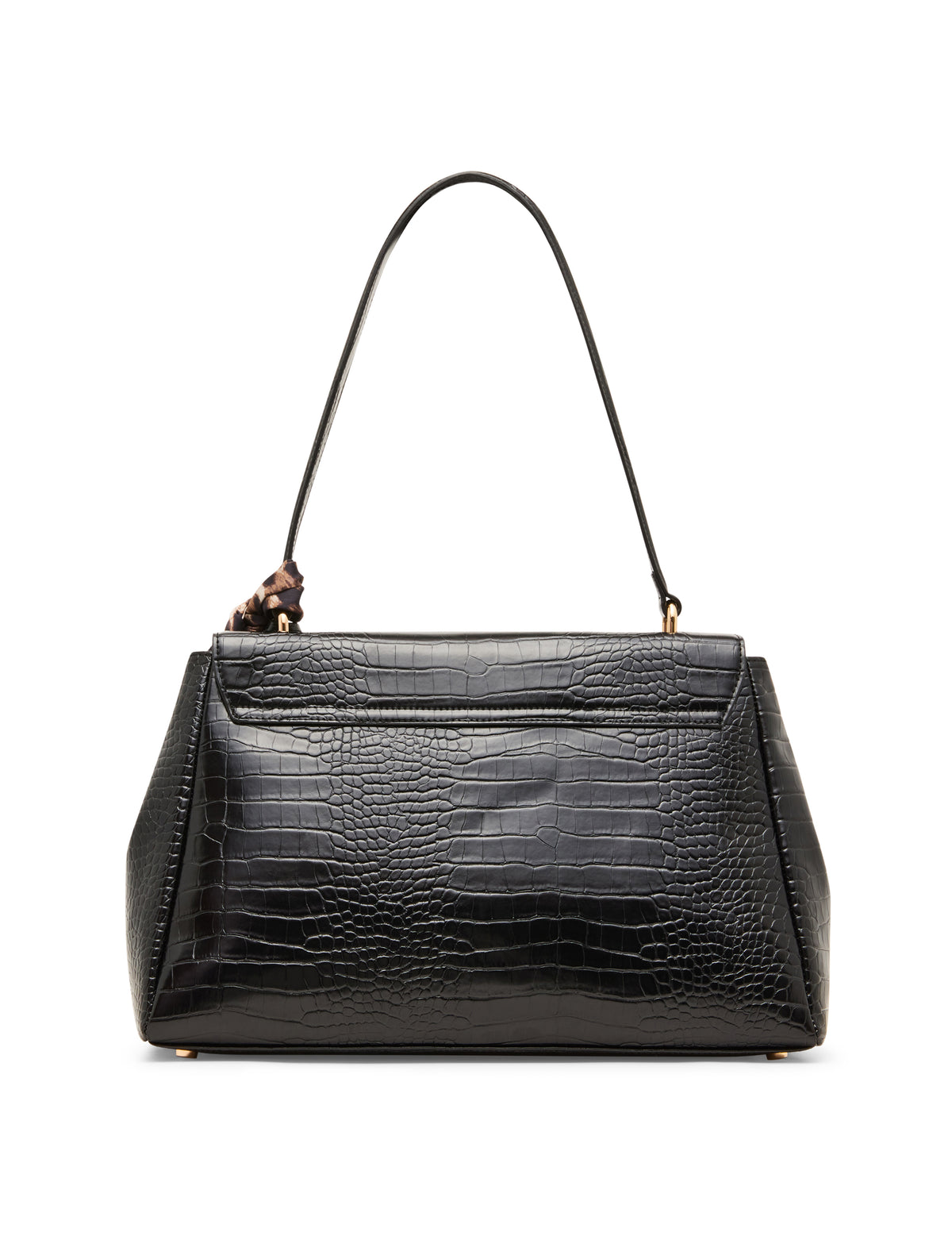 Flap Shoulder Bag with Scarf