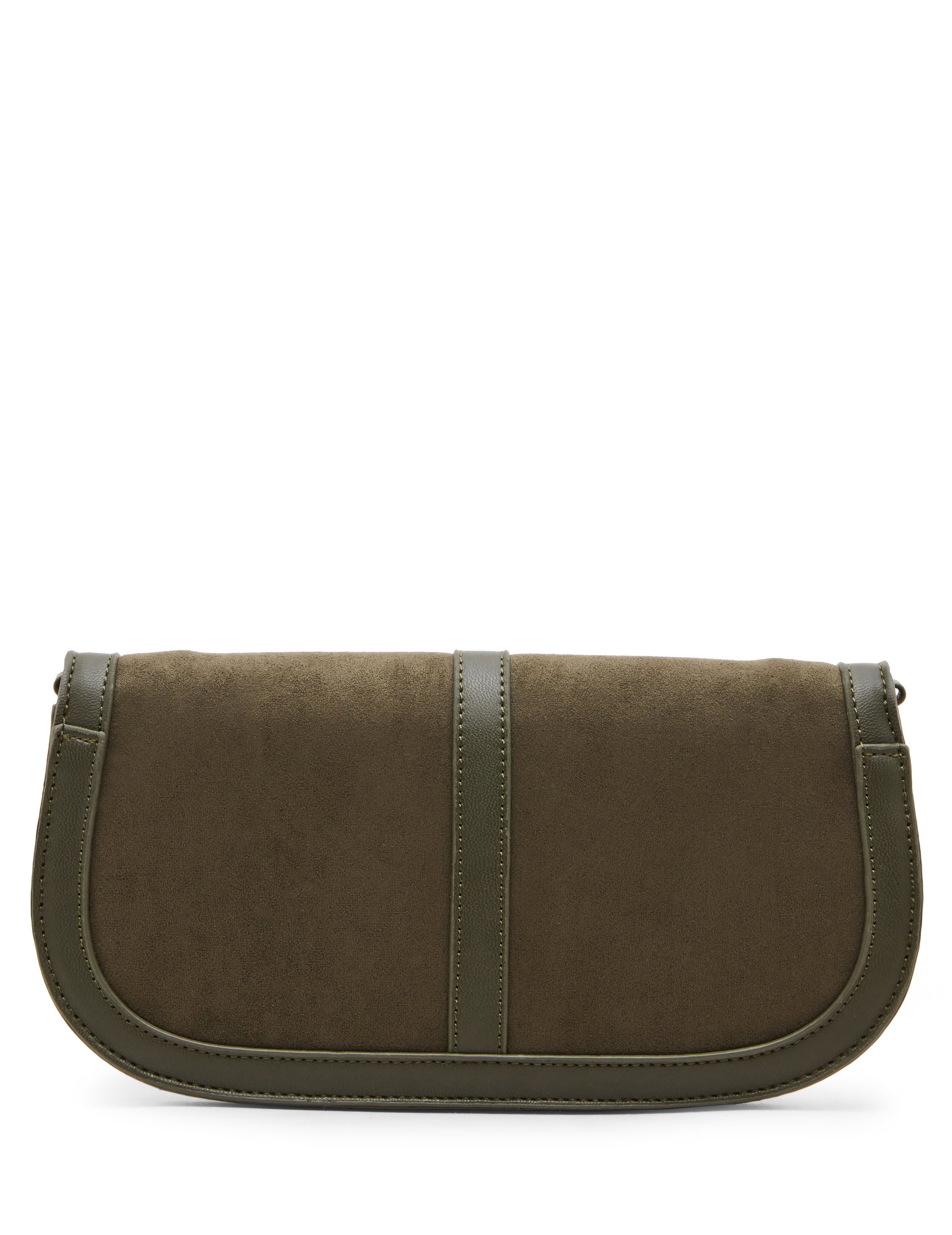 Faux Suede Convertible Clutch