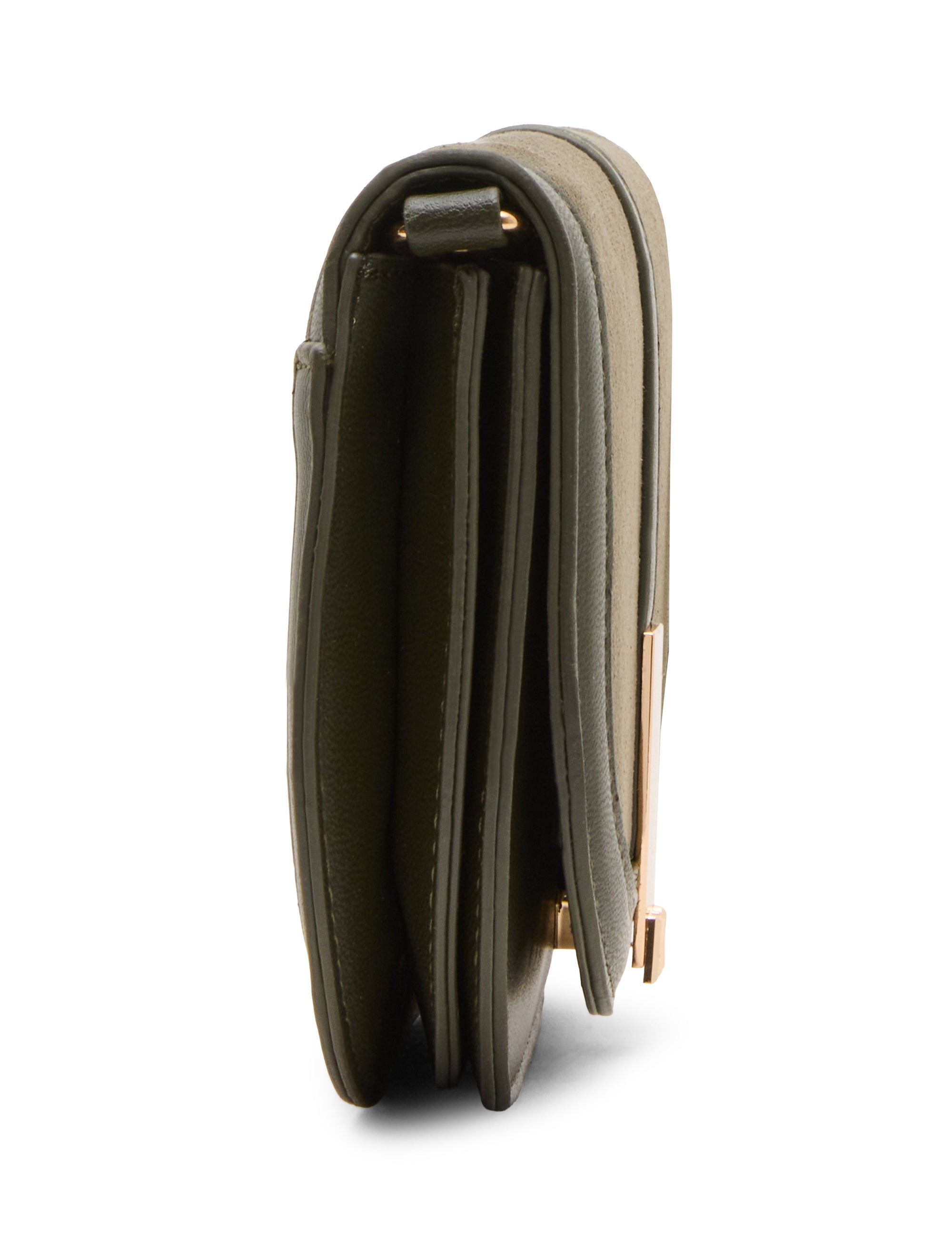 Faux Suede Convertible Clutch