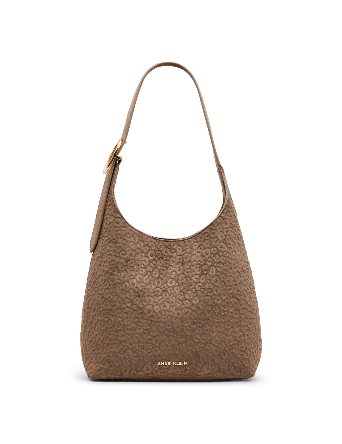 Faux Leopard Suede Hobo Bag