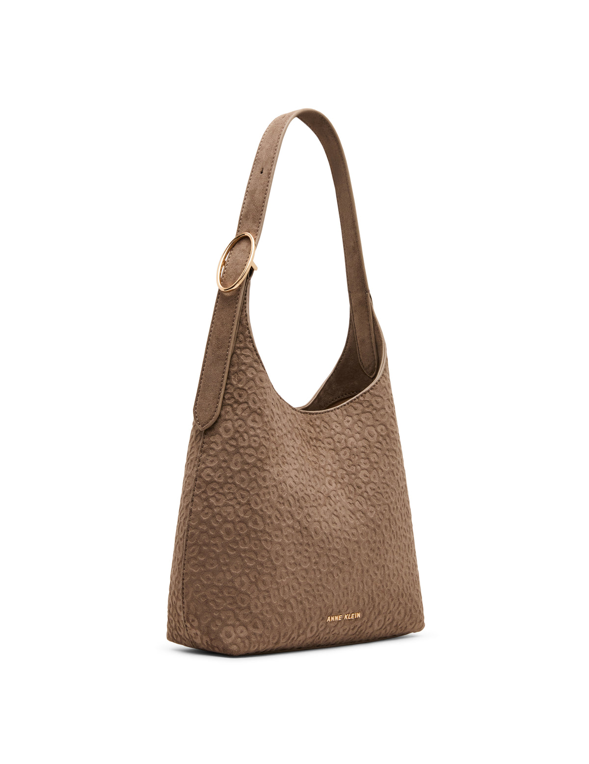 Faux Leopard Suede Hobo Bag