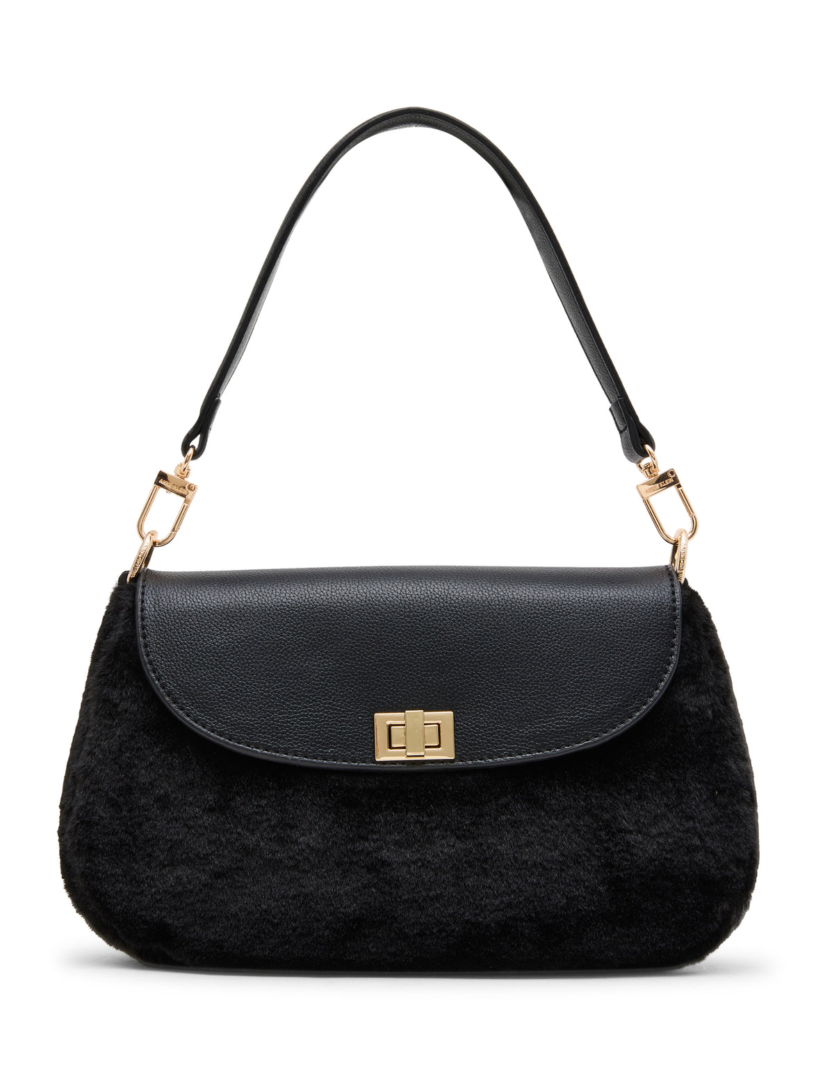 Faux Fur Crossbody Bag with Convertible Strap