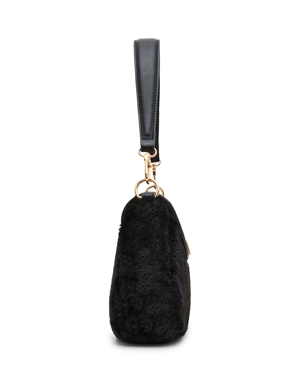 Faux Fur Crossbody Bag with Convertible Strap