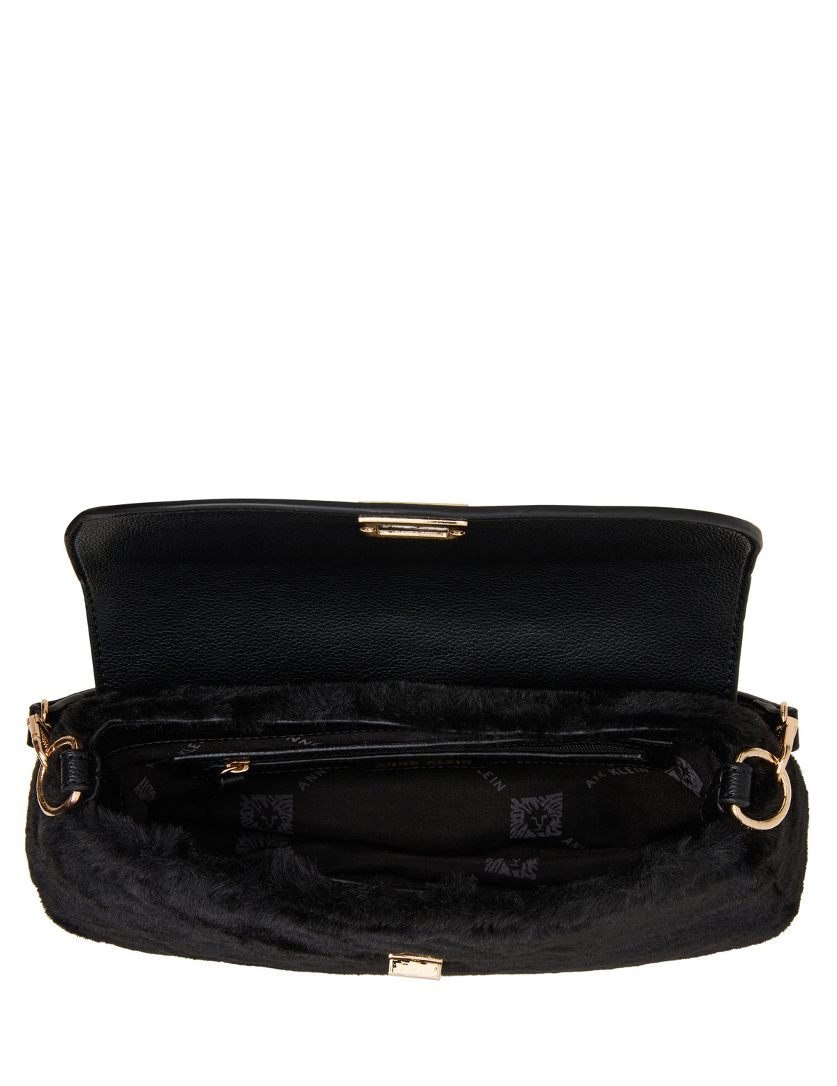 Faux Fur Crossbody Bag with Convertible Strap