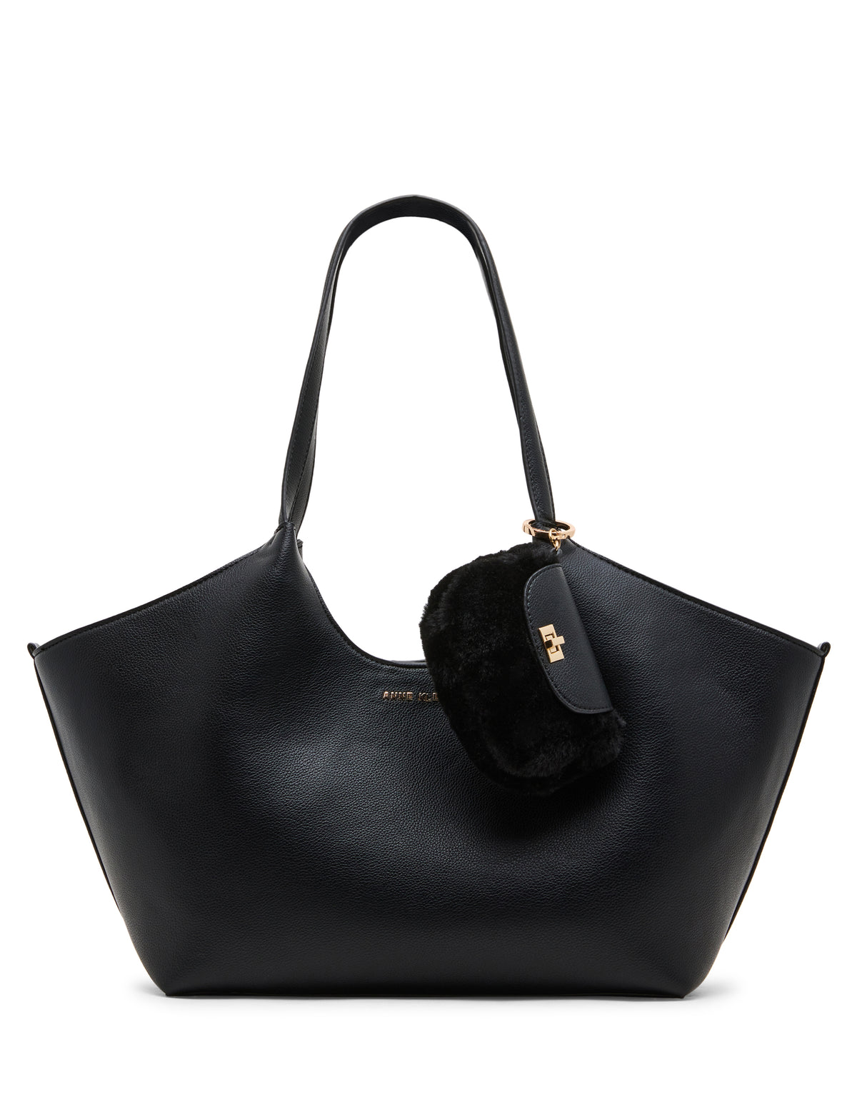 Tote Bag with Faux Fur Hangoff