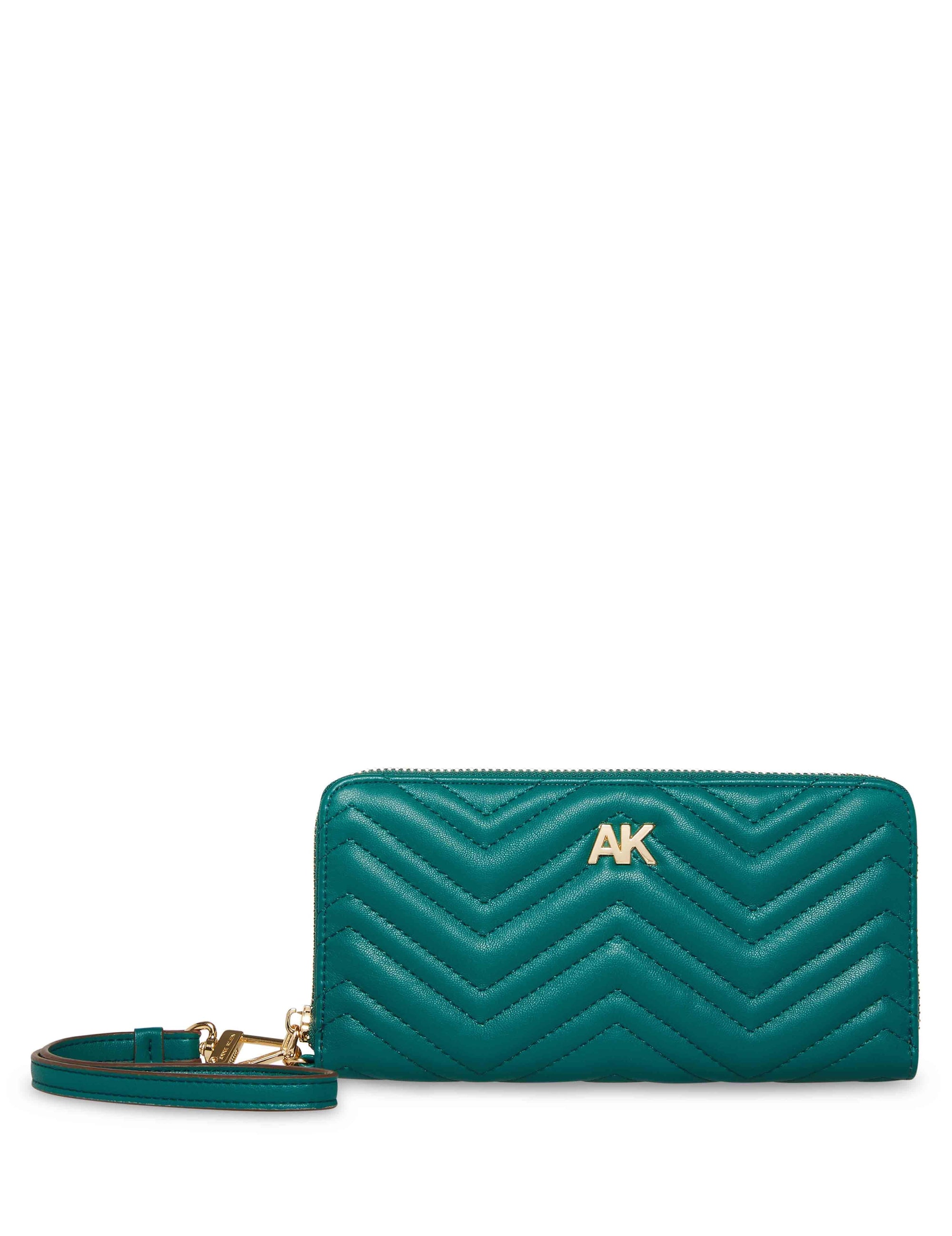 Anne Klein Boxed Slim Zip Wallet with Detachable Wristlet - Pink