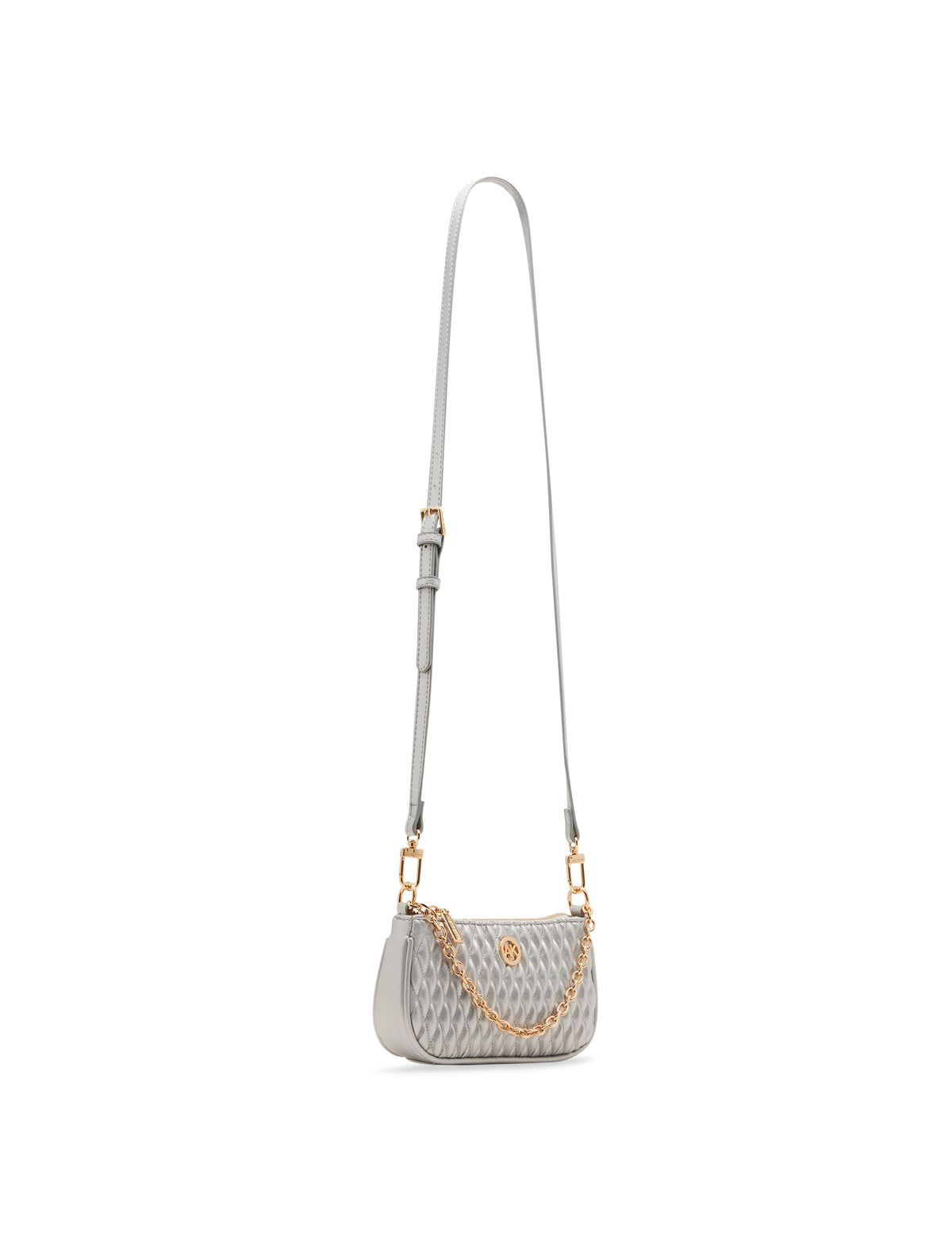 Anne Klein Mini Ruched Crossbody With Chain Swag