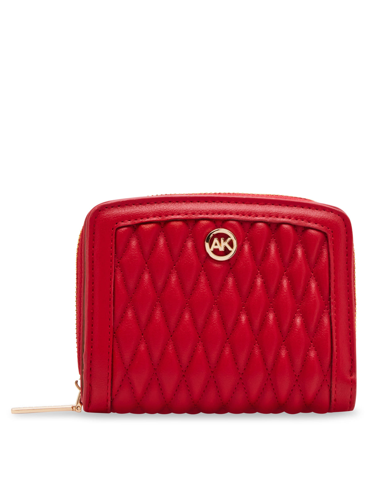 Anne Klein Crimson Small Ruched Quilted Wallet