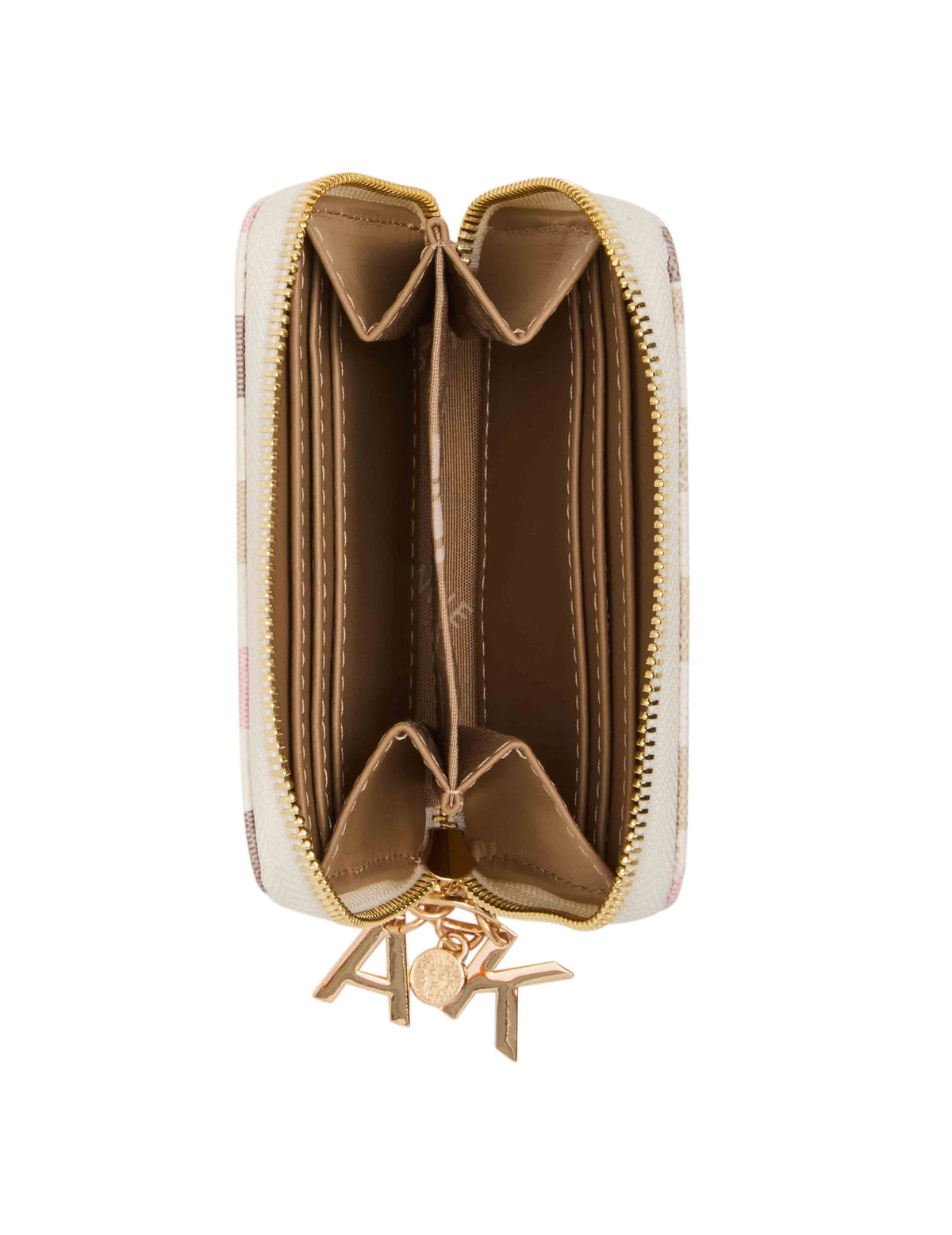 Anne Klein Small Zip Around Logo Wallet