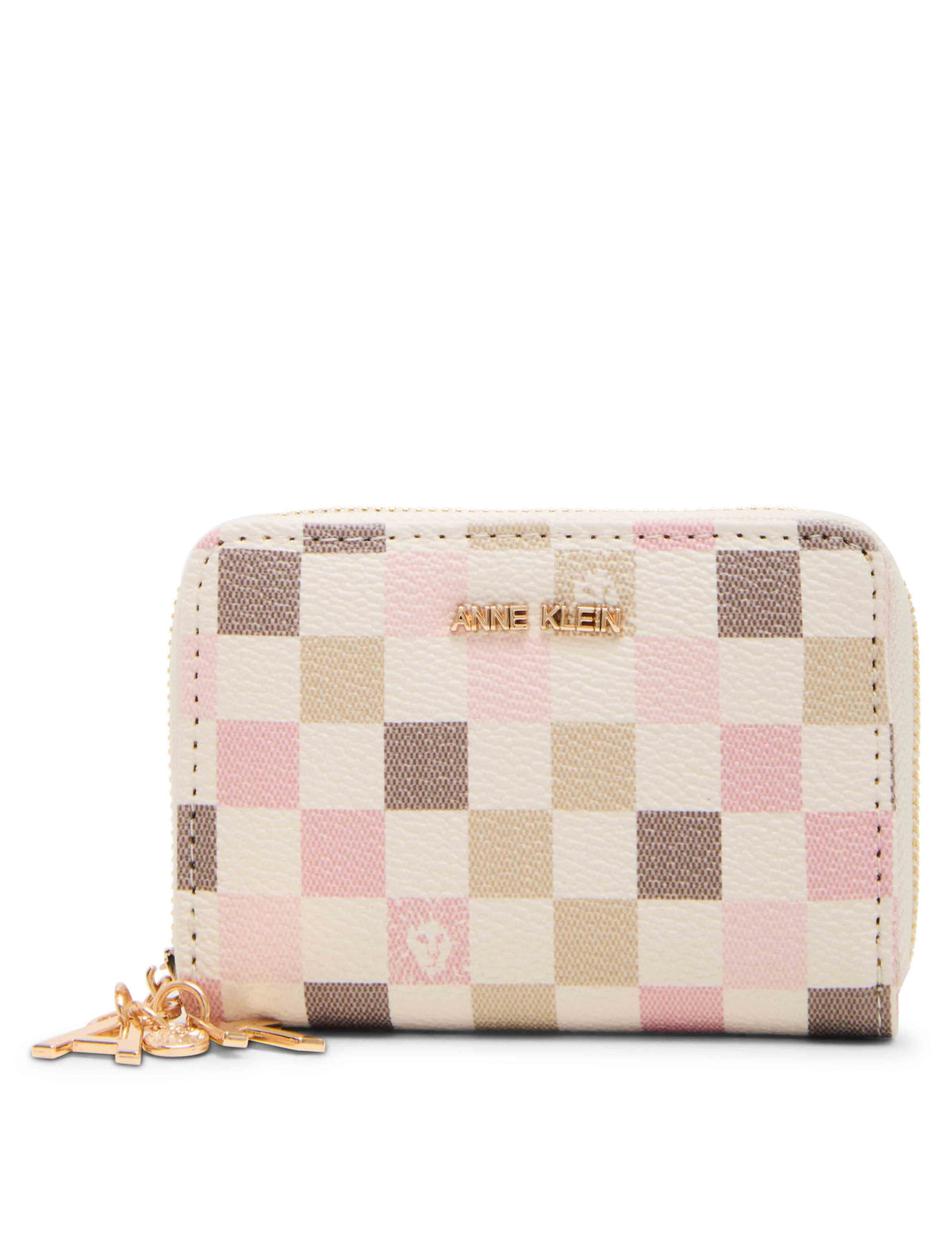 Anne Klein Rosewater Multi Small Zip Around Logo Wallet