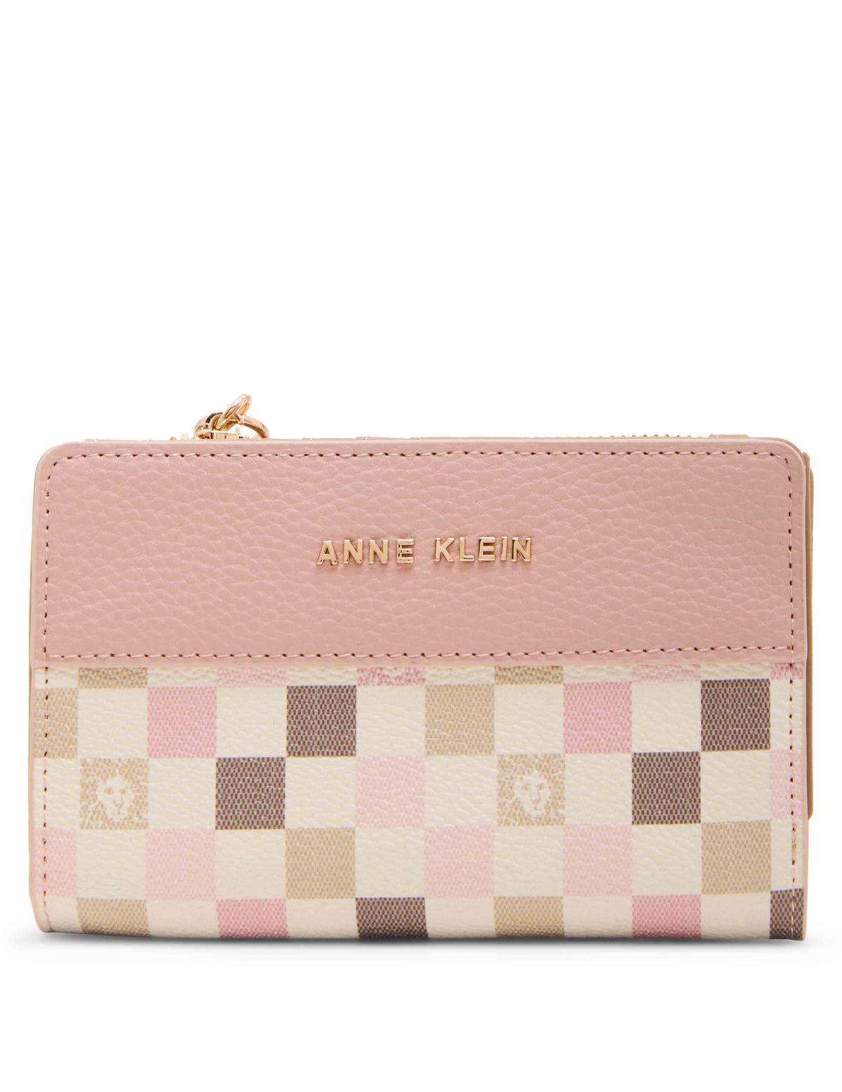 Anne Klein Rosewater Multi/Rosewater Med Bifold Logo Wallet