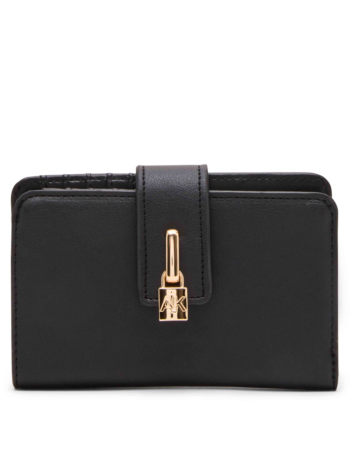 Anne Klein Black Small Lock Charm Wallet