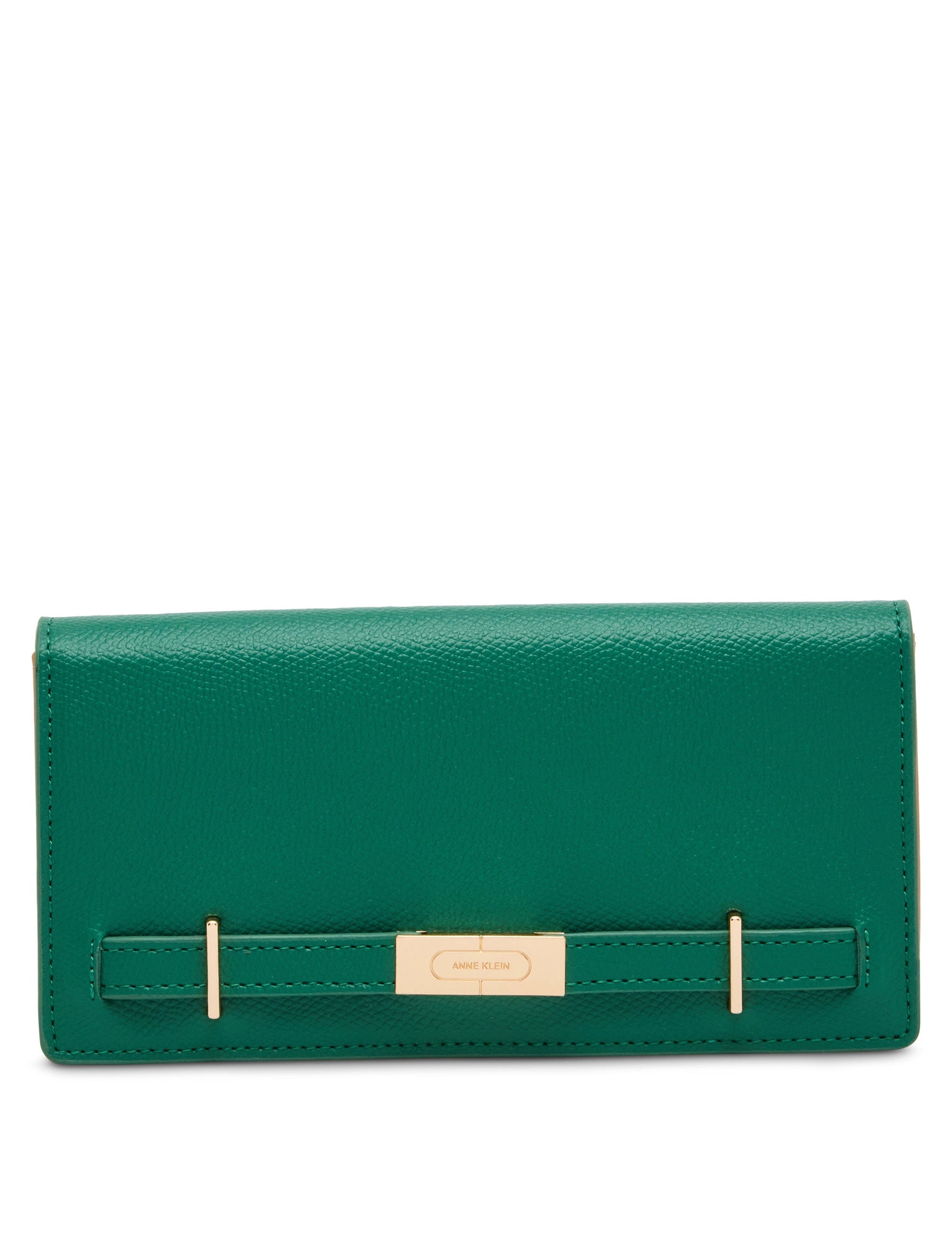 Anne Klein Palm Leaf Belted Bifold Continental Wallet