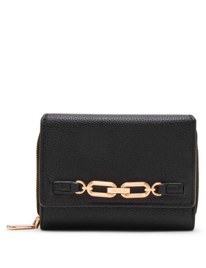 Anne Klein Black Small Chain Link Wallet