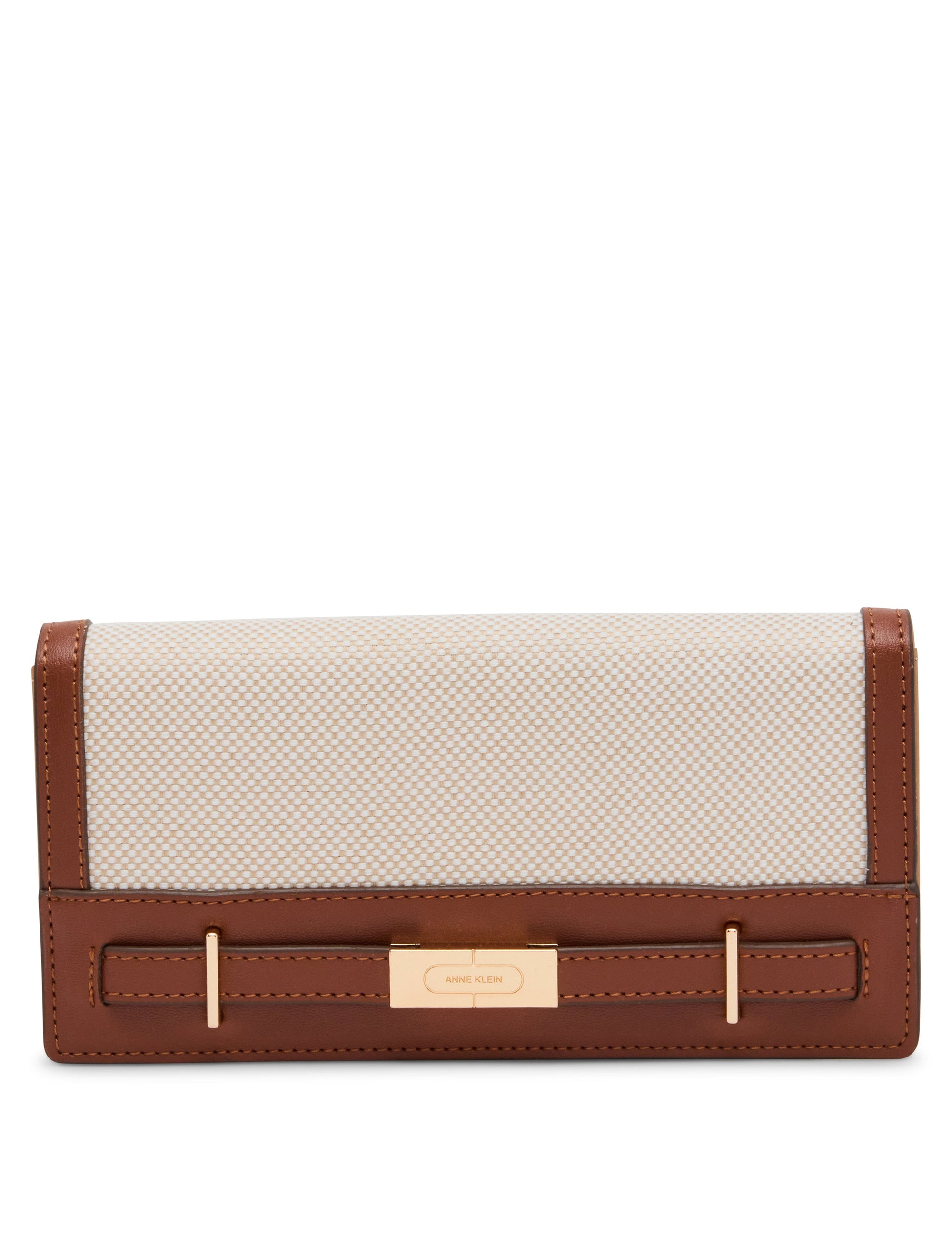 Anne Klein Tan-Cream/Hazelnut Belted Bifold Continental Wallet