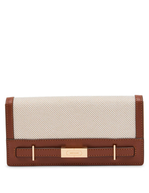 Anne Klein Tan-Cream/Hazelnut Belted Bifold Continental Wallet