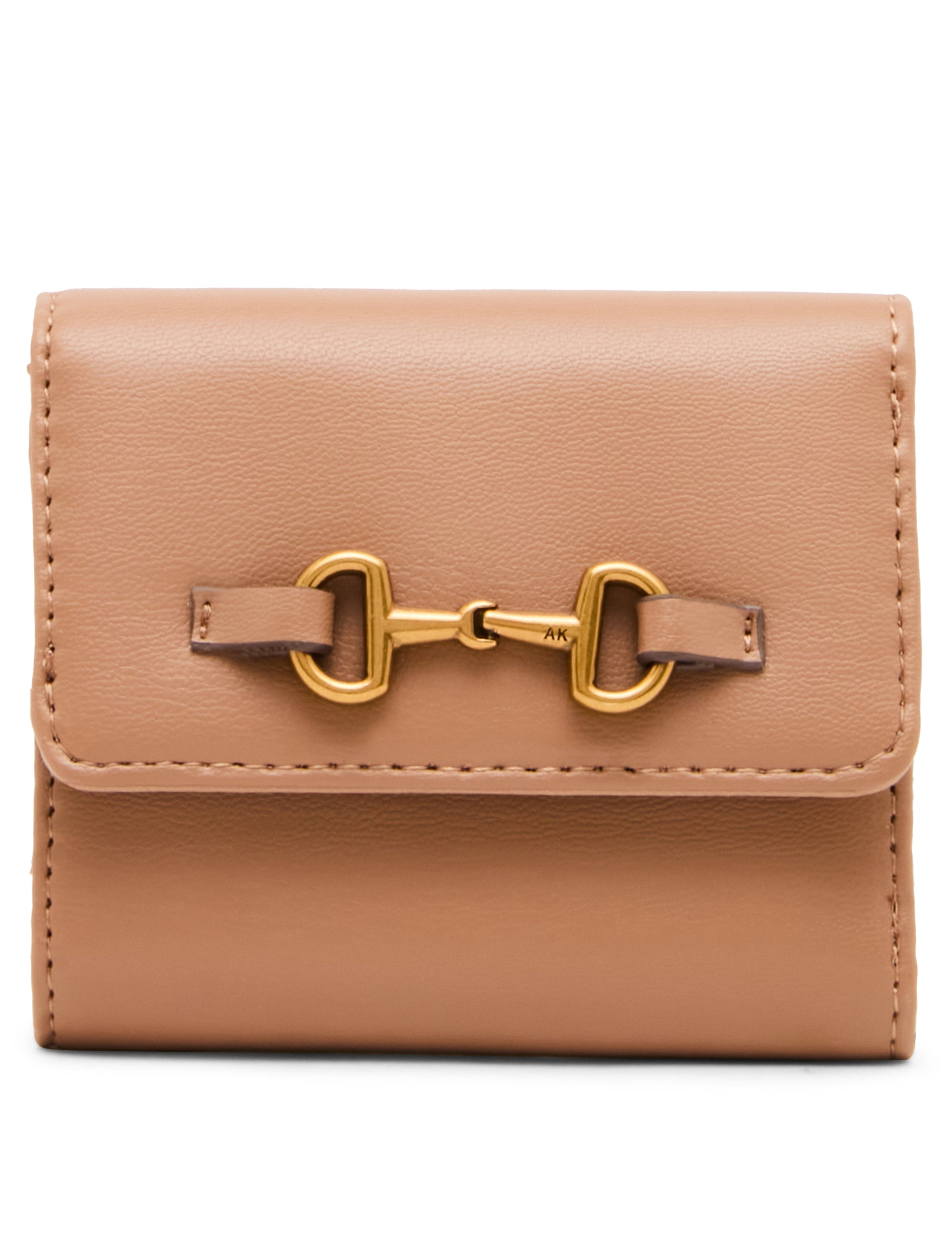 Anne Klein Mocha Horsebit Trifold Wallet