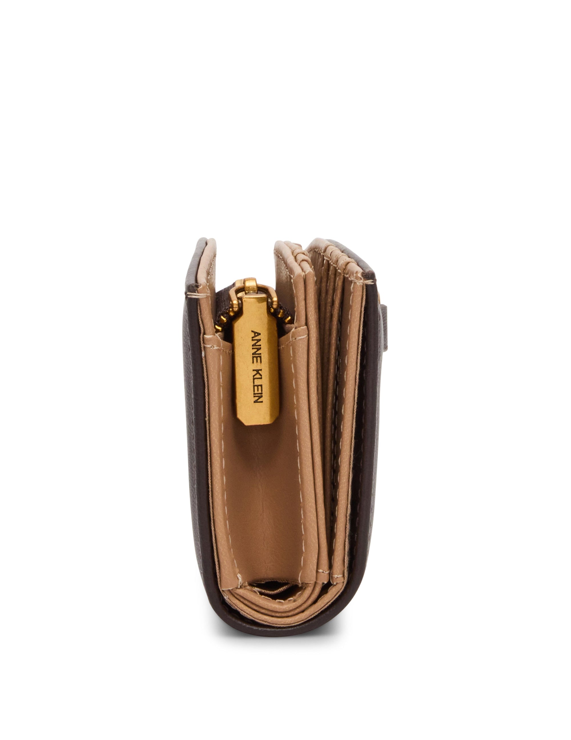 Anne Klein Medium Horsebit Zipper Bifold Wallet