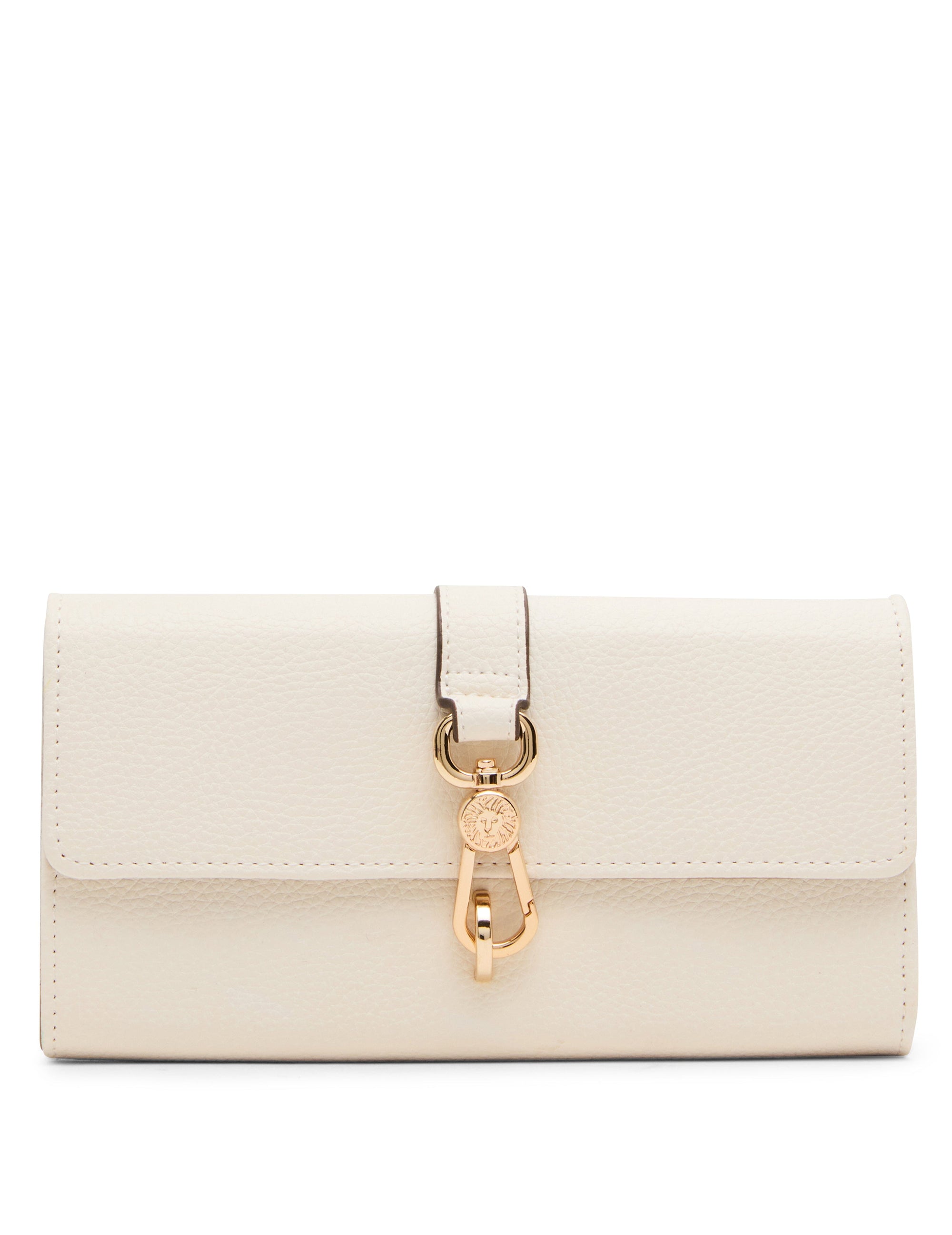 Anne Klein Pearl White Chain Strap Wallet