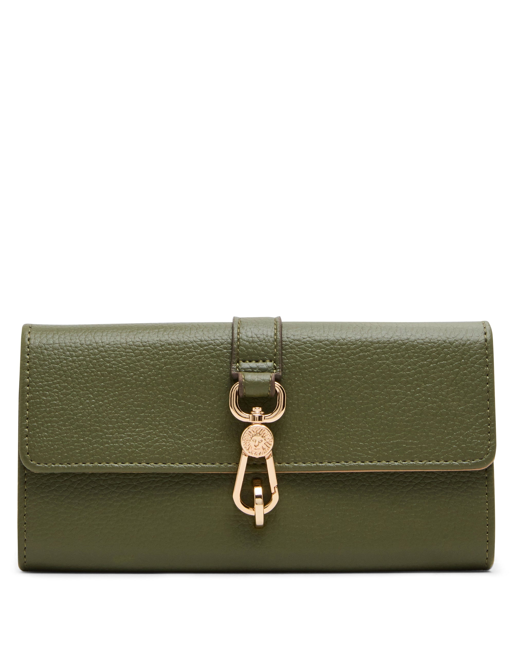 Anne Klein Safari Green Chain Strap Wallet