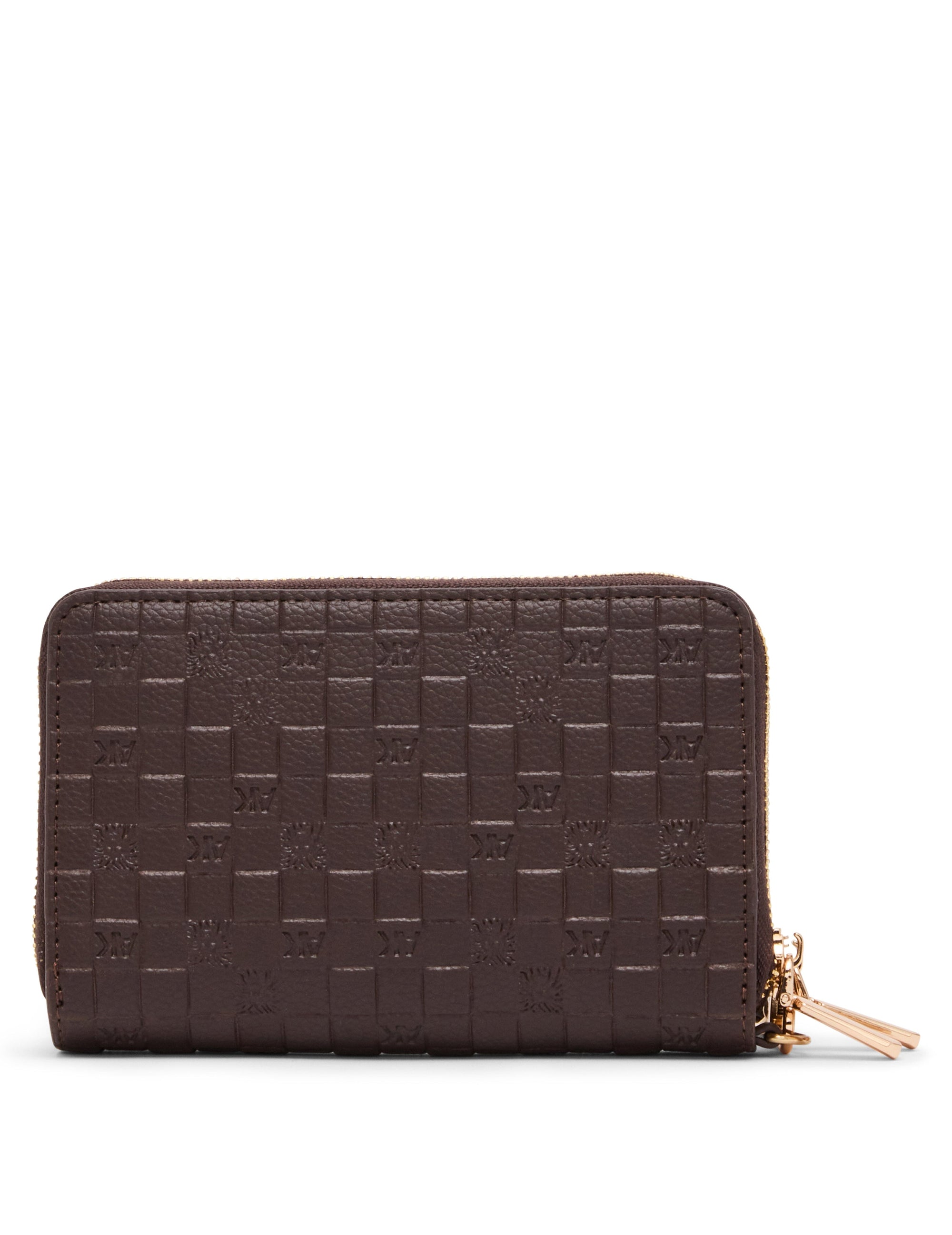 Anne Klein Embossed Double Zip Around Wallet