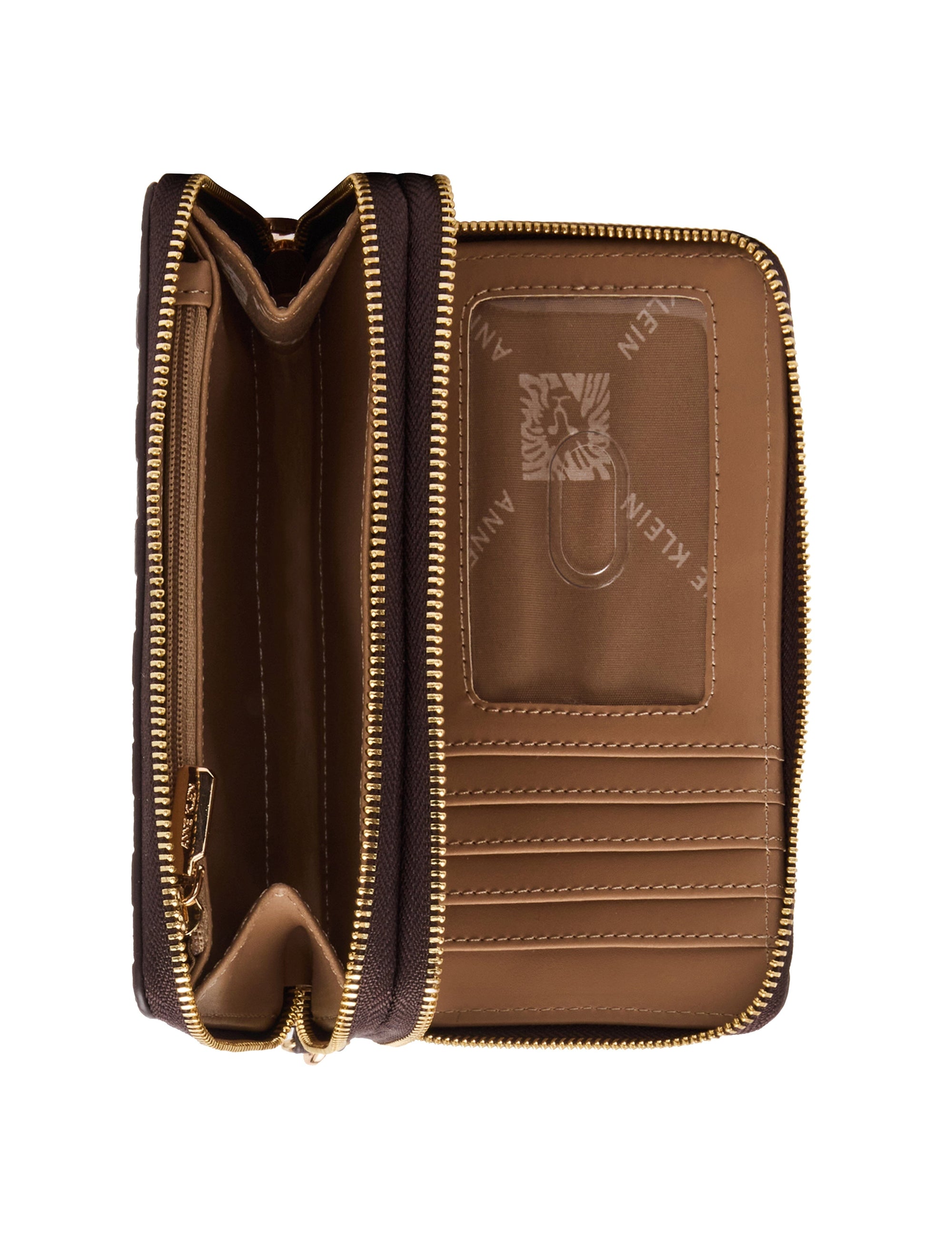 Anne Klein Embossed Double Zip Around Wallet