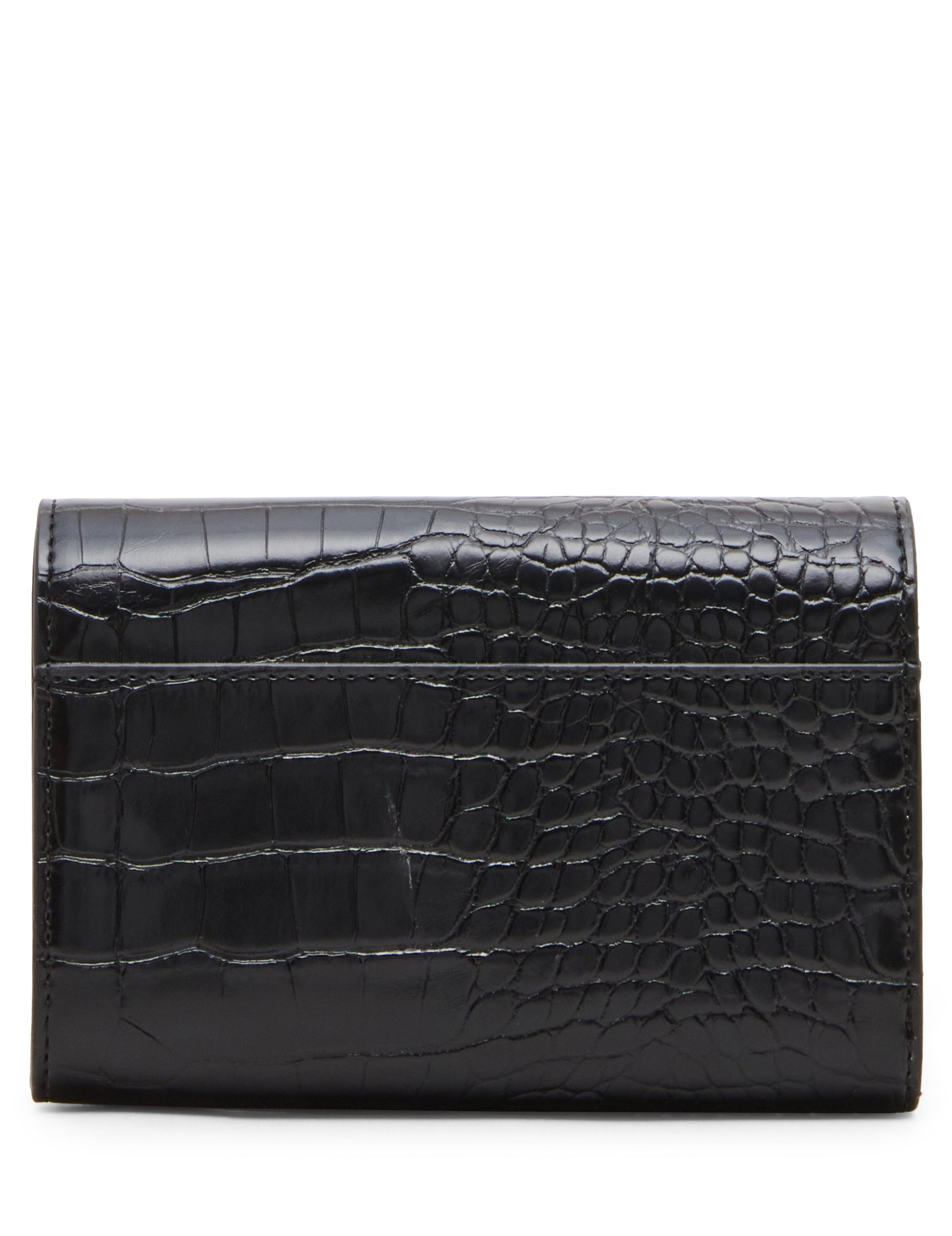 Anne Klein Faux Croc Embossed Medium Flap Wallet
