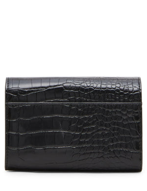 Anne Klein Faux Croc Embossed Medium Flap Wallet