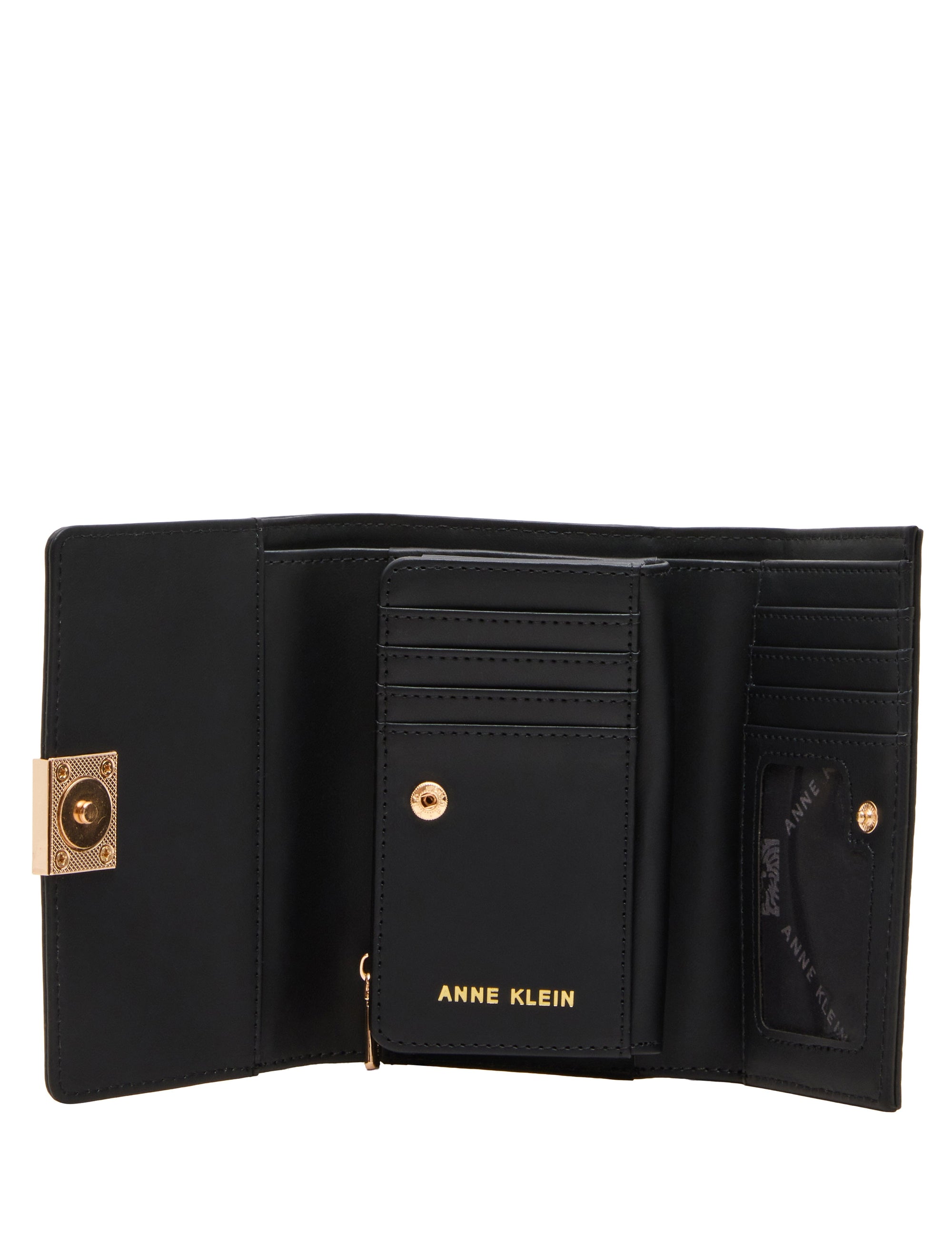 Anne Klein Faux Croc Embossed Medium Flap Wallet
