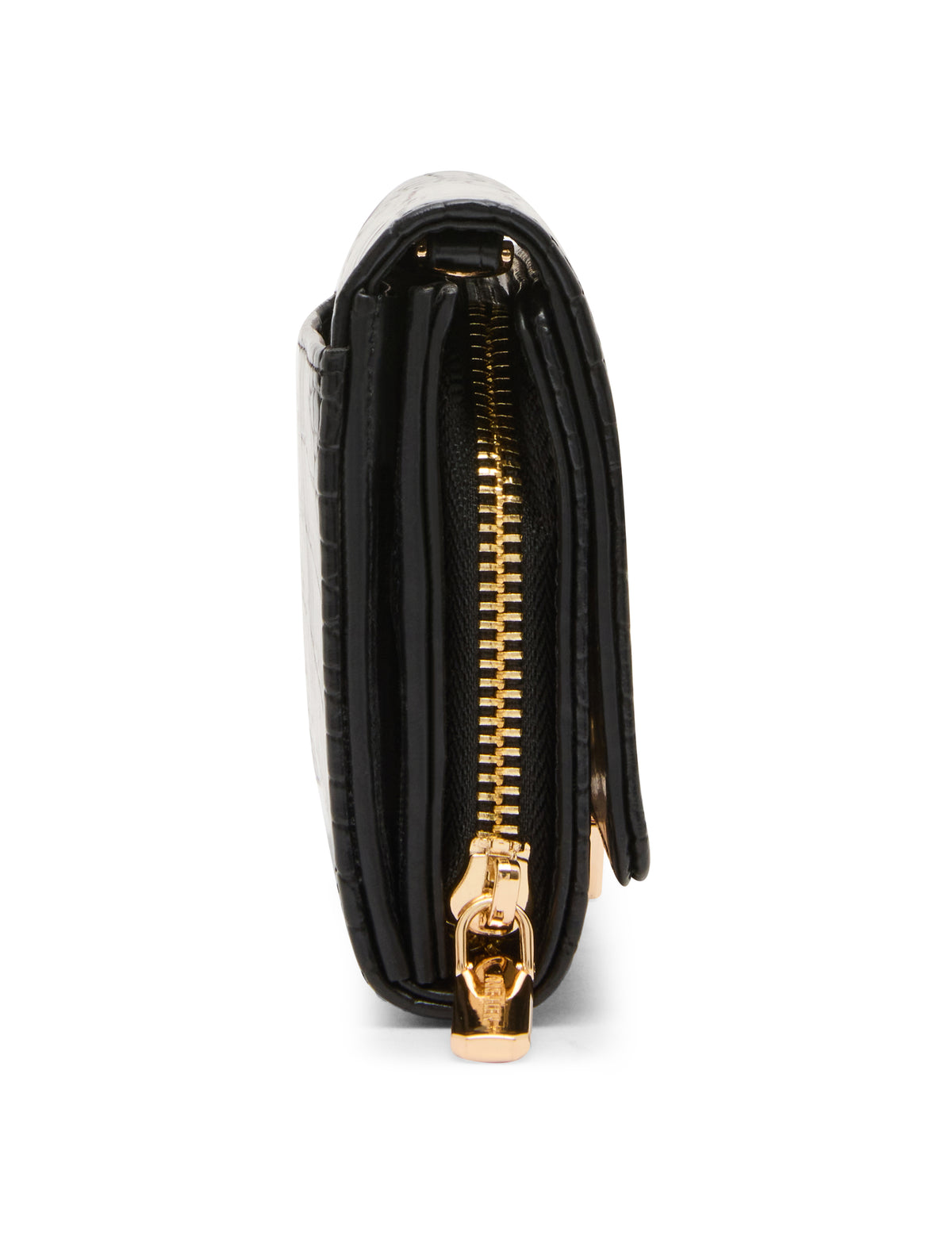 Faux Croc Embossed Wallet on Chain