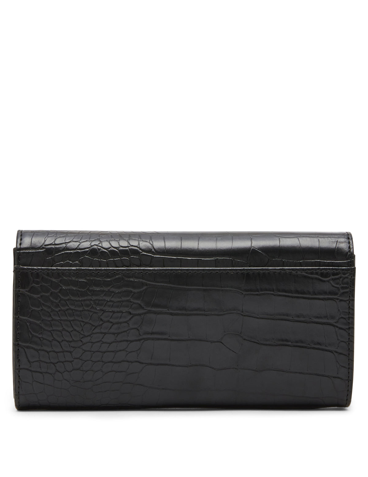 Faux Croc Embossed Wallet on Chain