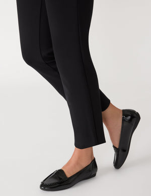 Anne Klein Black Crinkle Carson Slip-On Loafer