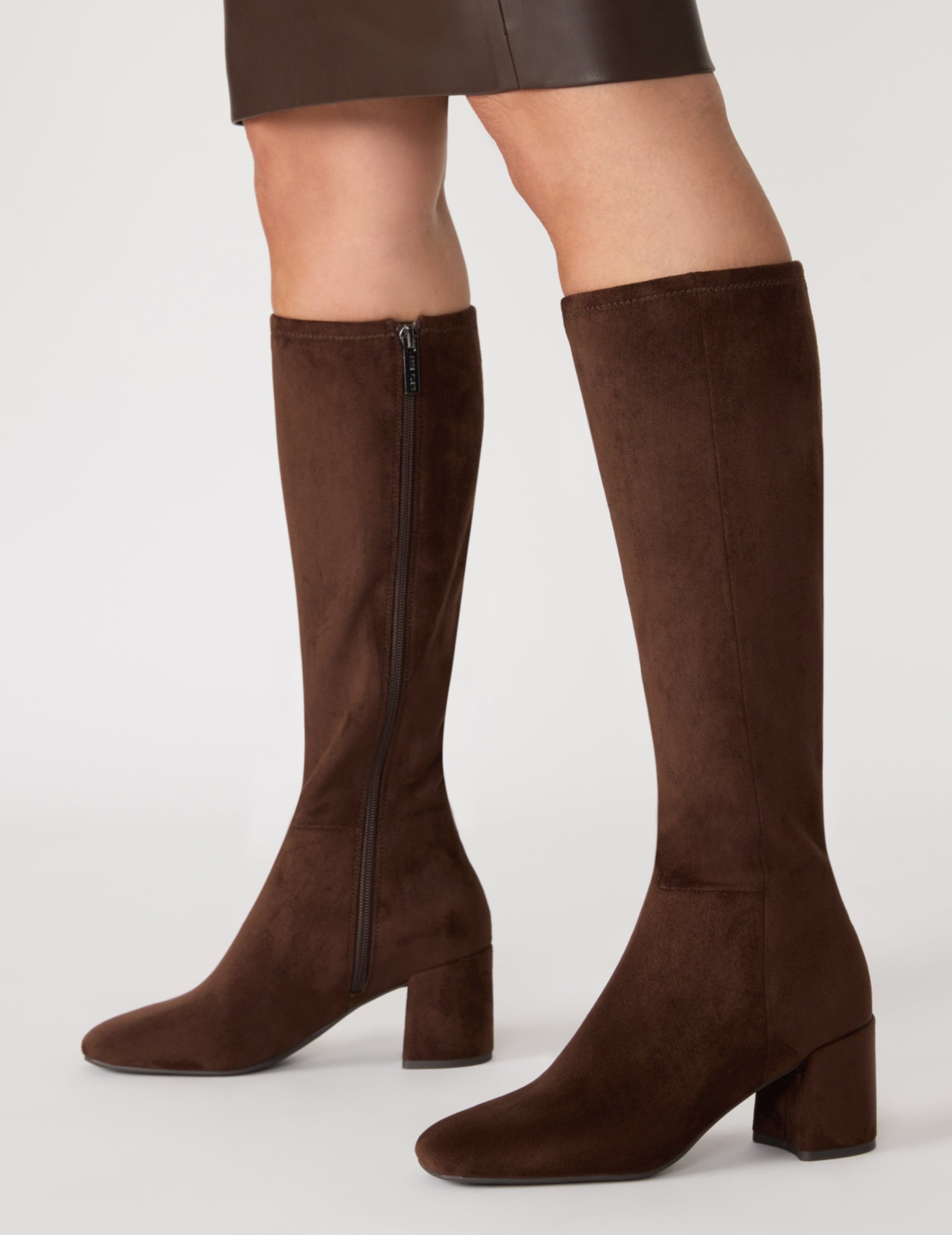 Anne Klein Chocolate Brown Micro Lory Tall Boot