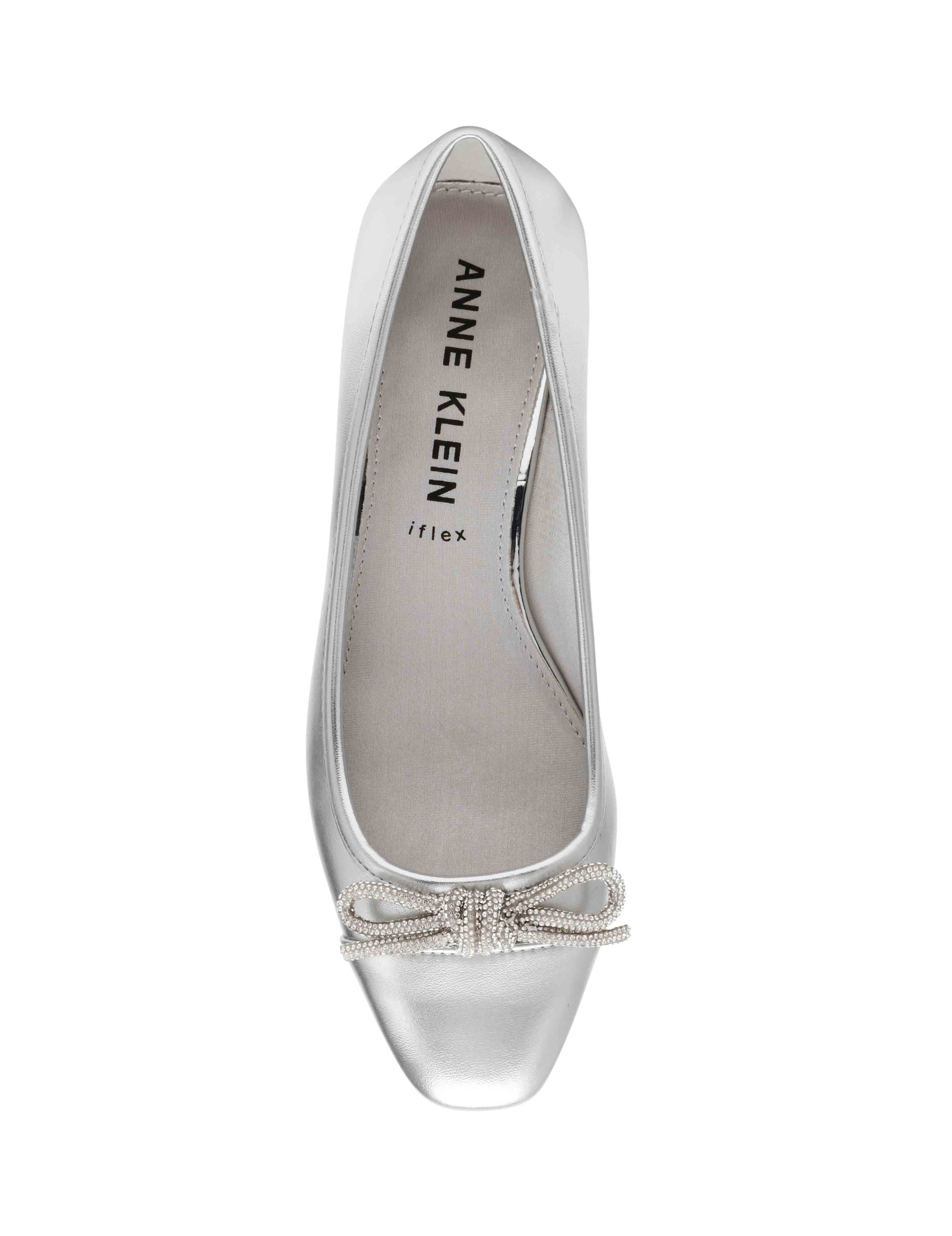 Anne klein silver flats store