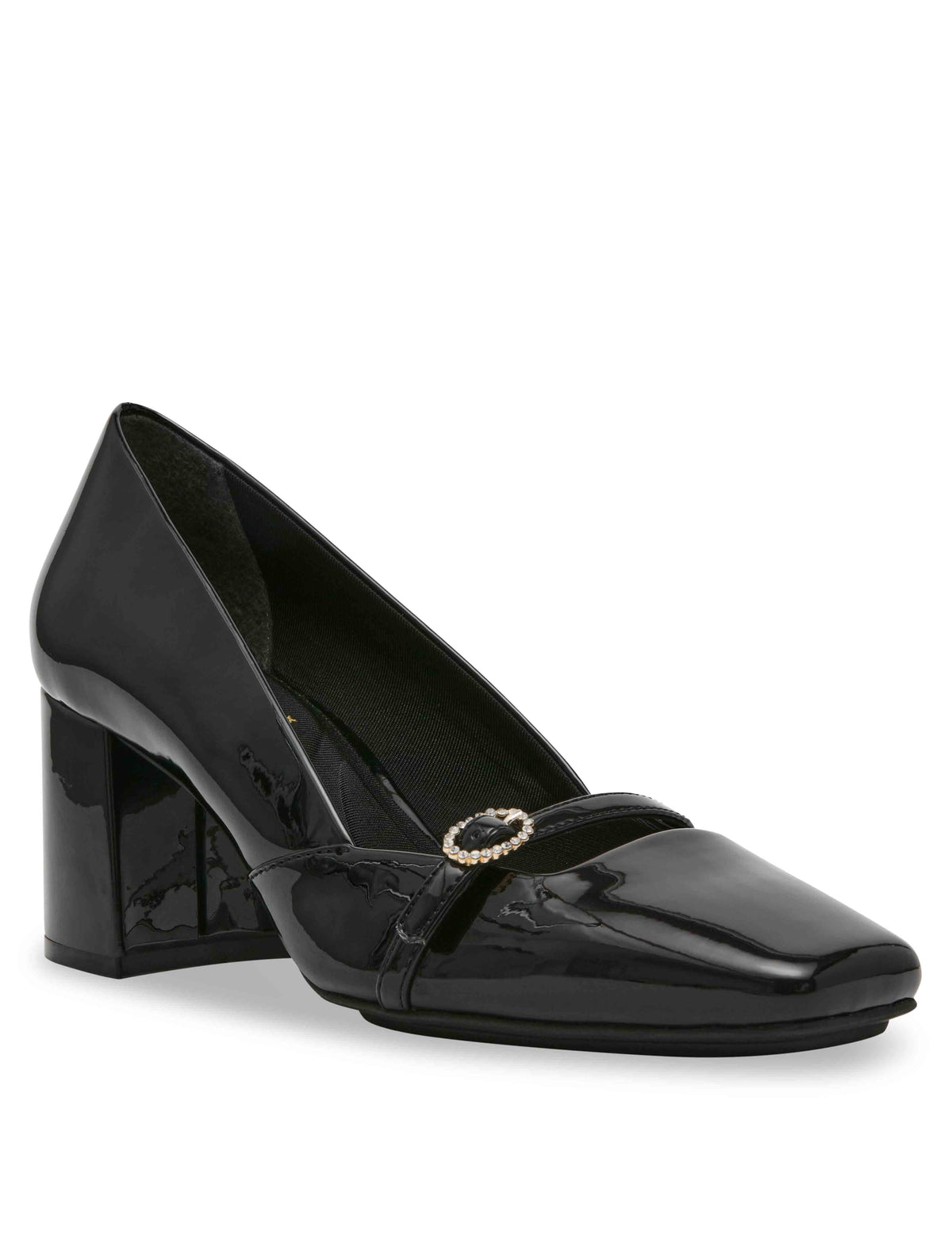 Anne Klein Black Patent Lexington Tailored Pump