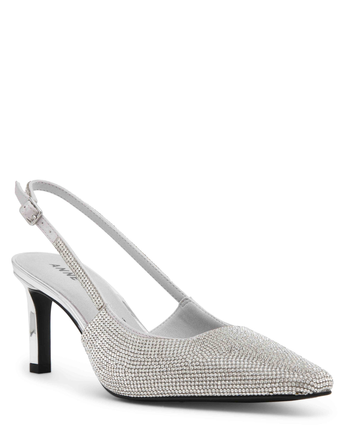 Anne Klein Silver Crystal Rosel Crystal Dress Pump