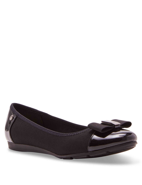 Anne Klein Black Fabric Alive Flat