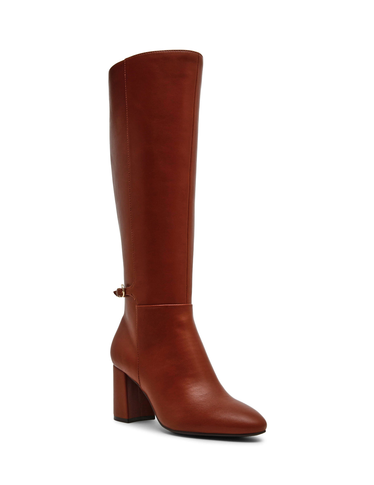 Anne Klein Cognac Smooth Amerigo Tall Shaft Boot