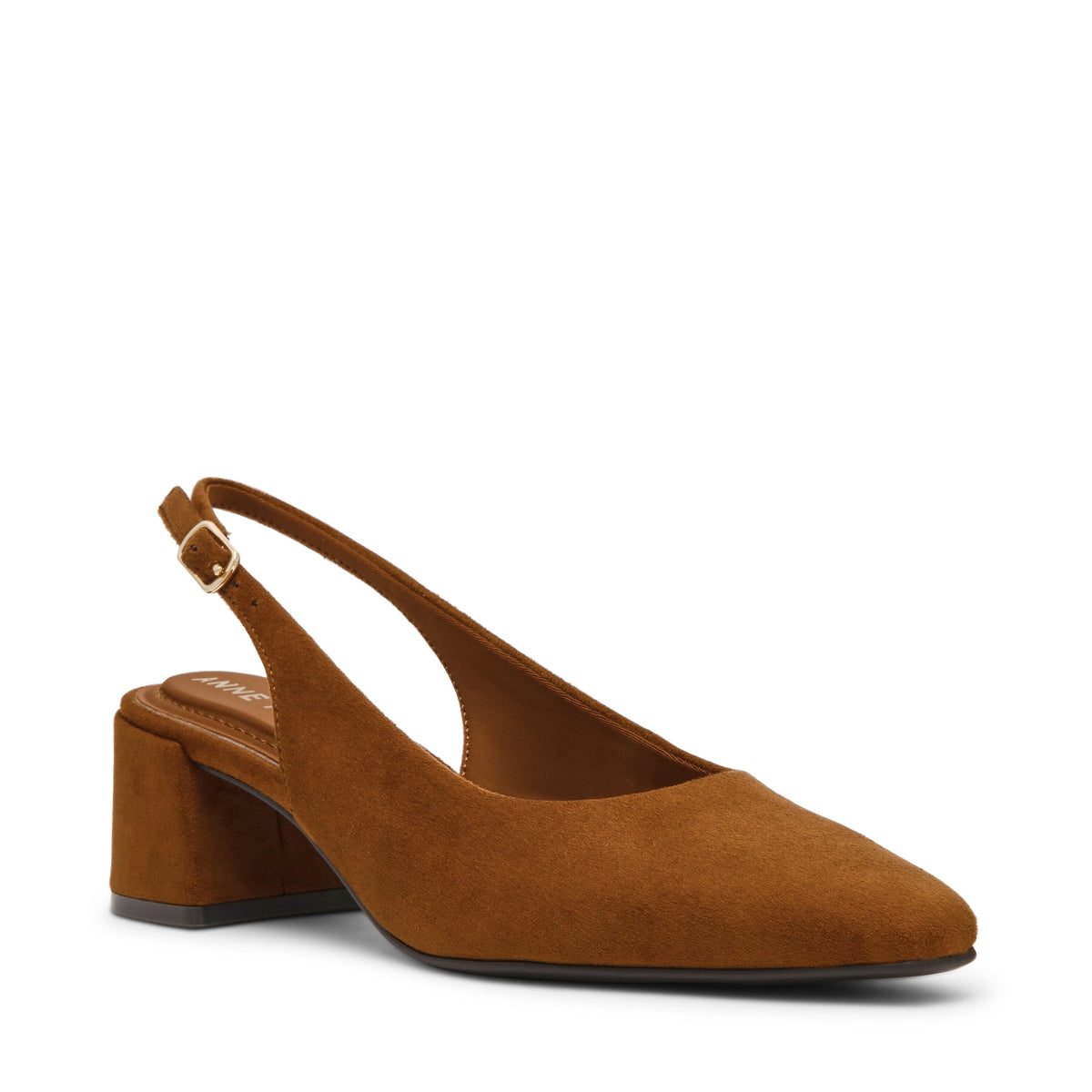 Anne Klein Chestnut Suede Angelic Dress Slingback Heels