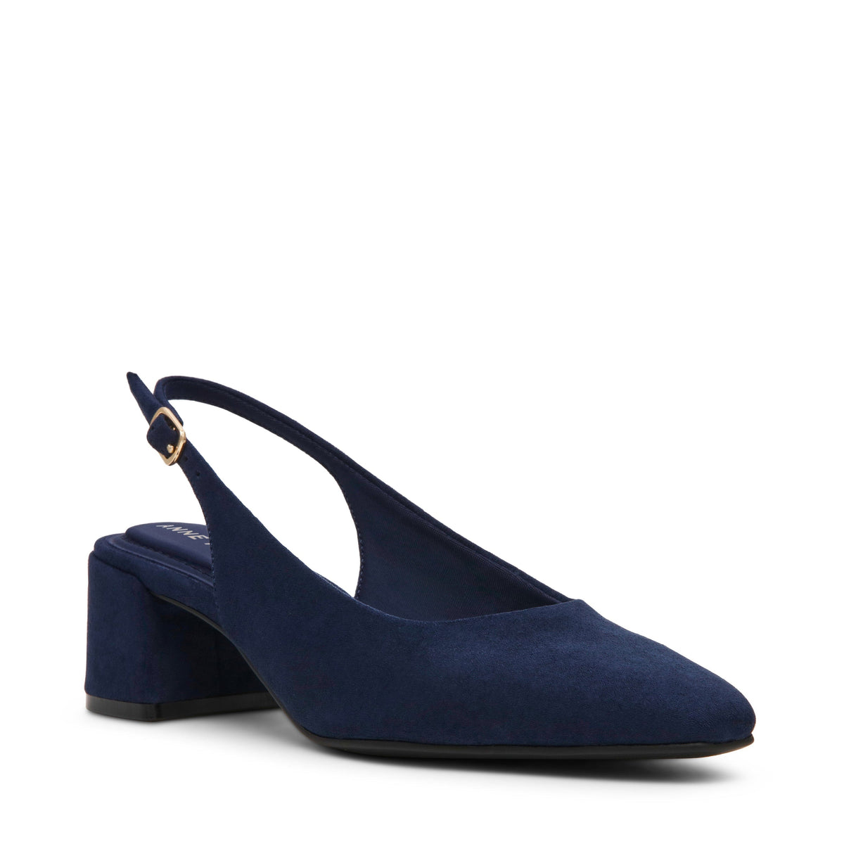 Anne Klein Navy Suede Angelic Dress Slingback Heels