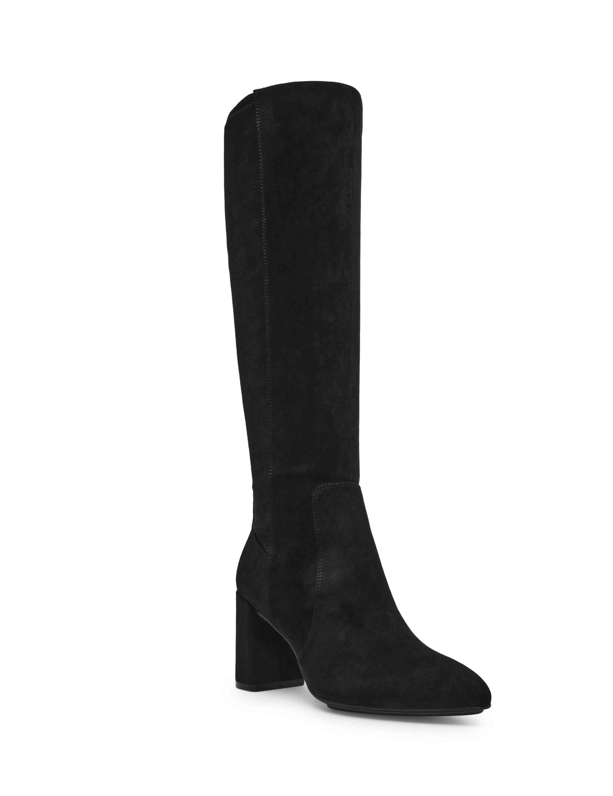 Anne Klein Black Smooth Genuine Suede Barnard Boot