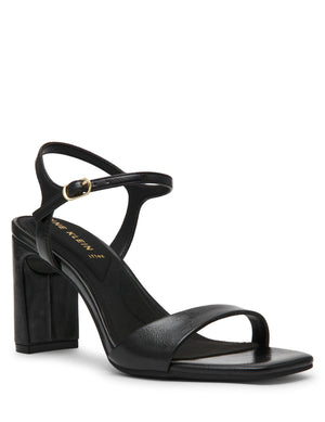 Anne Klein Black Crinkle Beata Dress Sandal