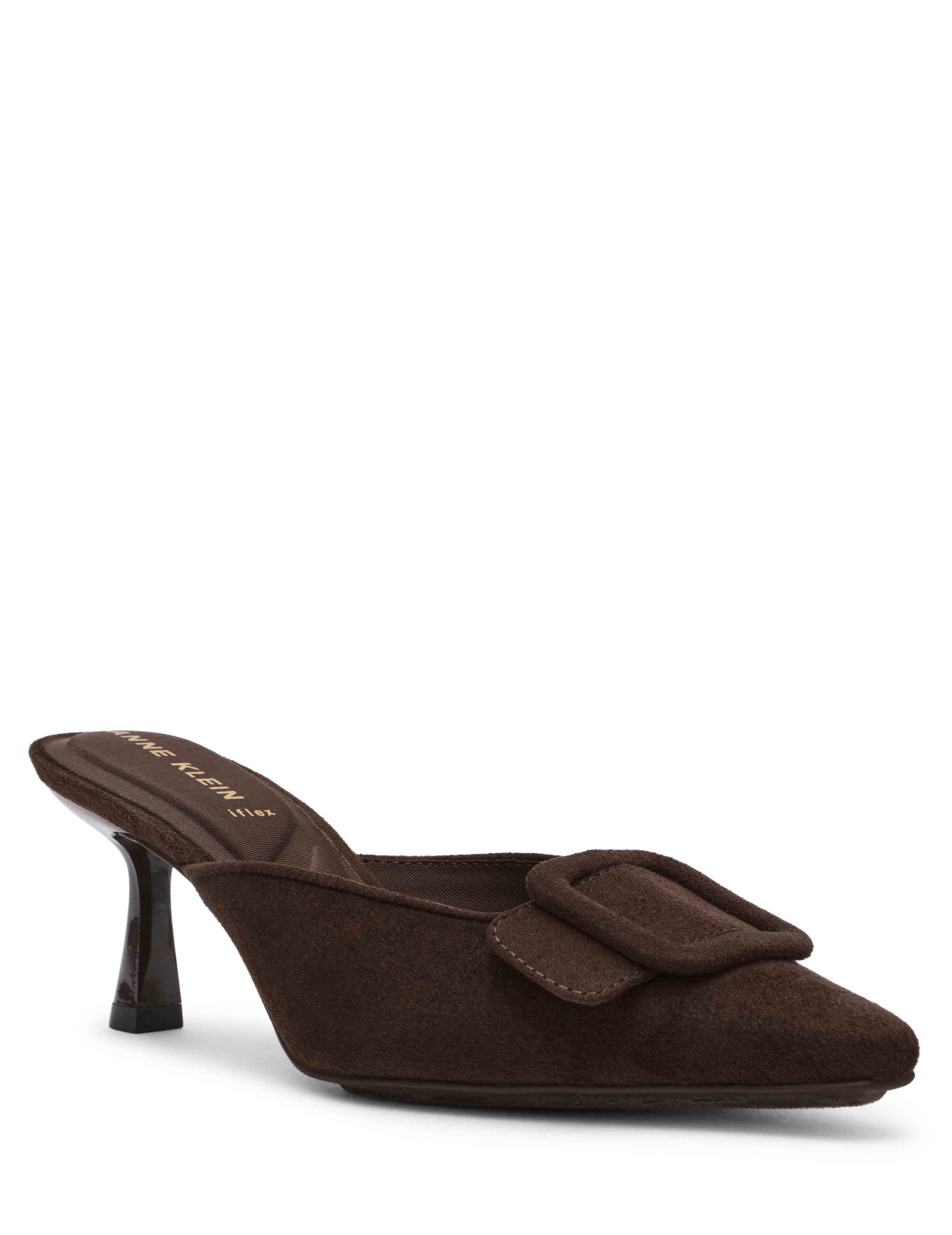 Anne Klein Choc Brown Micr Cassia Mule